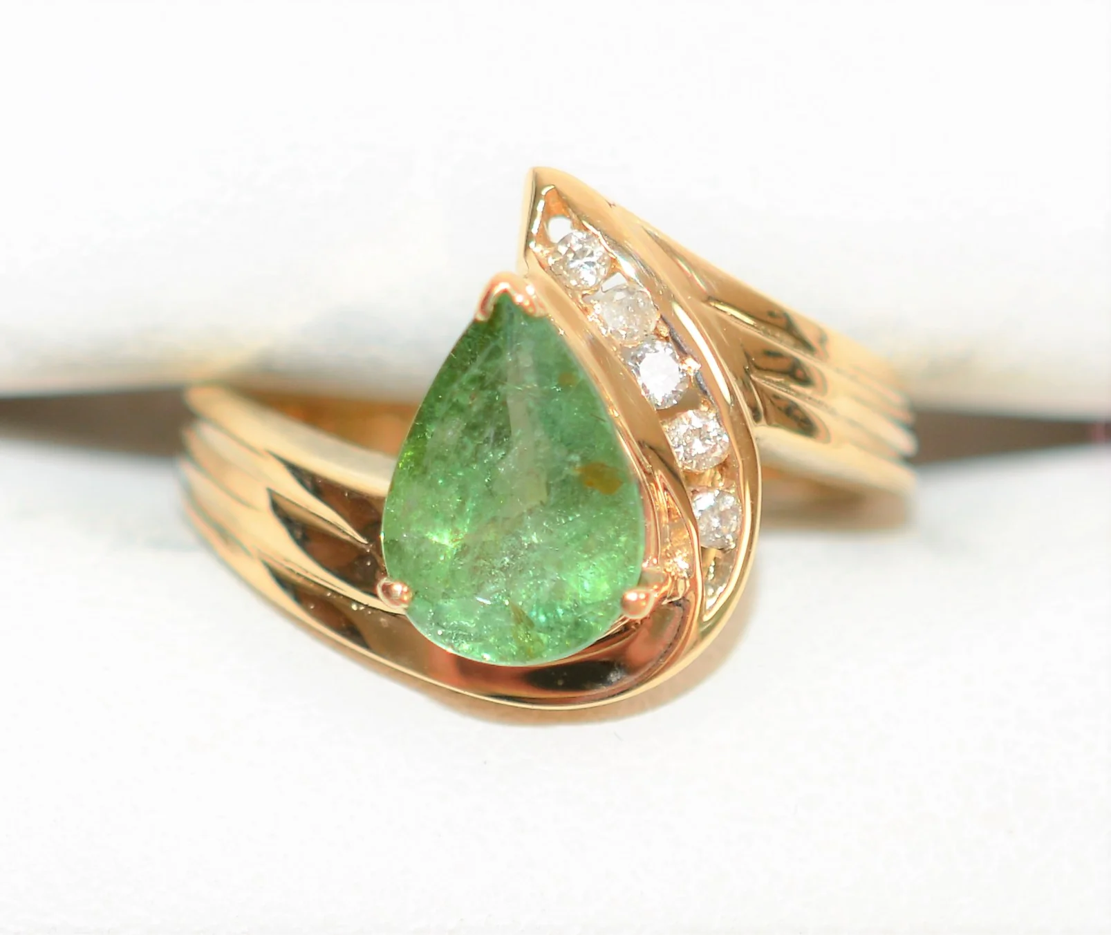 Natural Paraiba Tourmaline & Diamond Ring 14K Solid Gold 1.61tcw Gemstone Ring Womens Ring Statement Ring Cocktail Ring Vintage Fine Jewelry - Image 5