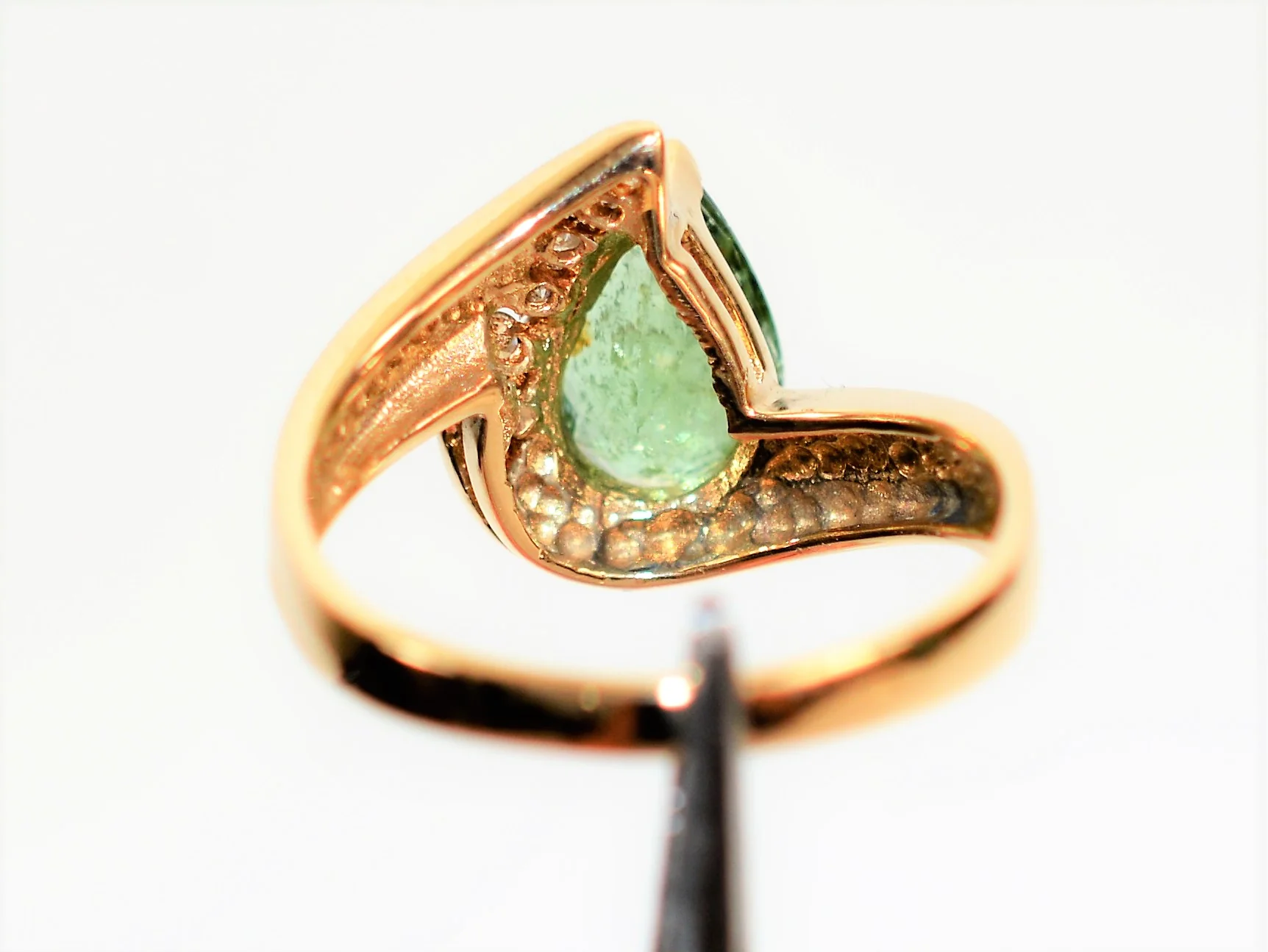 Natural Paraiba Tourmaline & Diamond Ring 14K Solid Gold 1.61tcw Gemstone Ring Womens Ring Statement Ring Cocktail Ring Vintage Fine Jewelry - Image 7