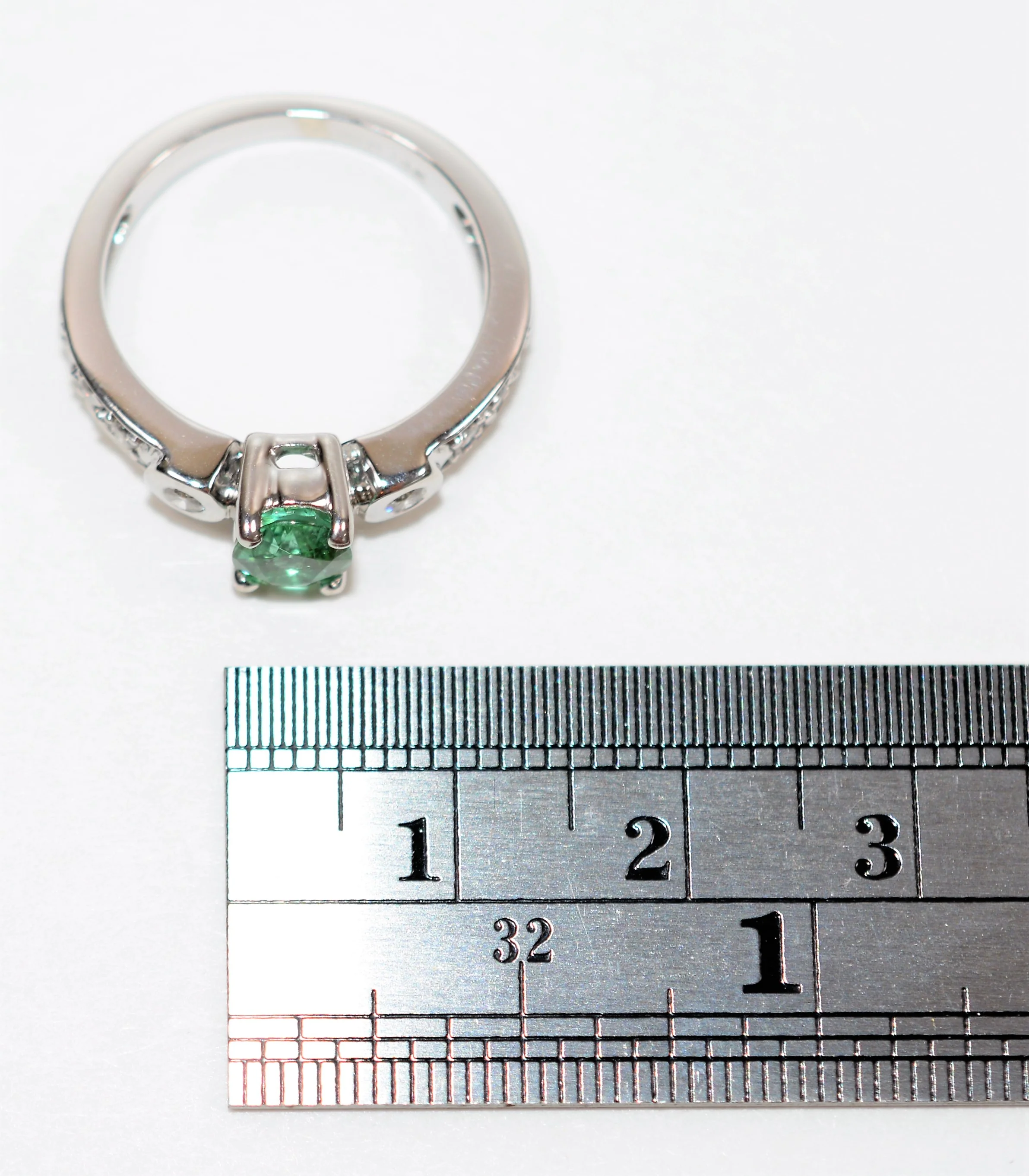 Natural Brazilian Paraiba Tourmaline & Diamond Ring 14K White Gold 1.14tcw Gemstone Women's Ring Engagement Ring Promise Ring Statement Ring Estate - Image 11