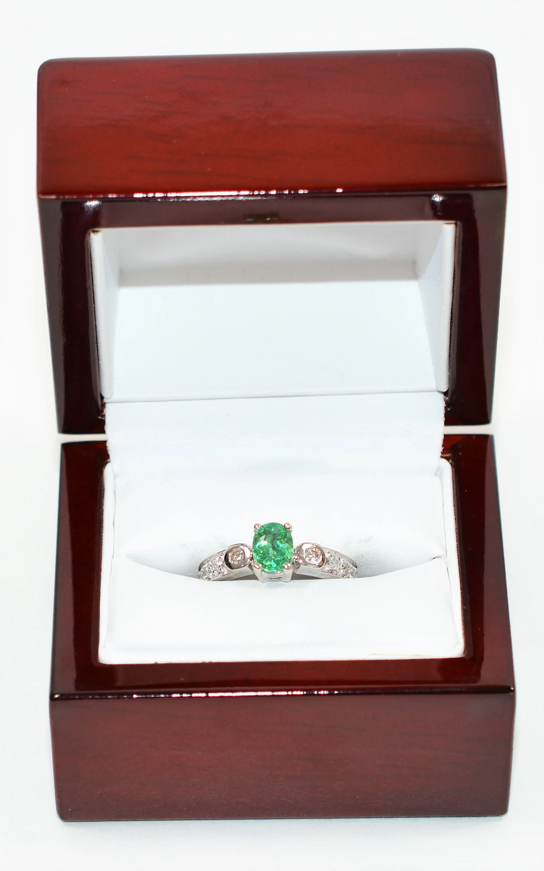 Natural Brazilian Paraiba Tourmaline & Diamond Ring 14K White Gold 1.14tcw Gemstone Women's Ring Engagement Ring Promise Ring Statement Ring Estate - Image 12