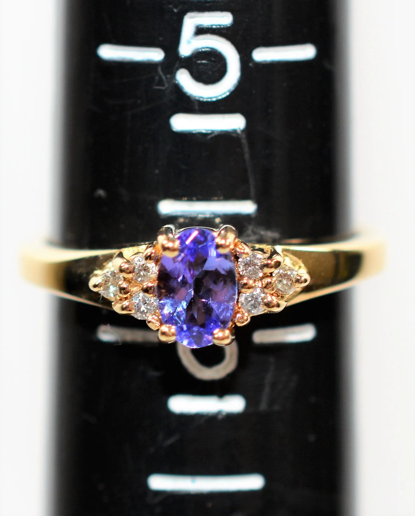 Natural Tanzanite & Diamond Ring 14K Solid Gold .76tcw Statement Ring Gemstone Ring December Birthstone Ring Ladies Ring Fine Estate Jewelry - Image 10