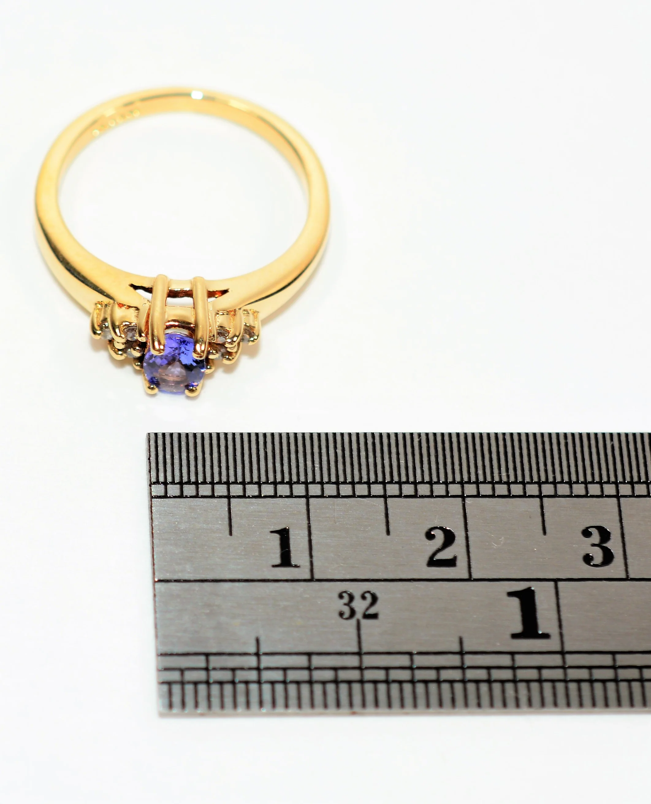Natural Tanzanite & Diamond Ring 14K Solid Gold .76tcw Statement Ring Gemstone Ring December Birthstone Ring Ladies Ring Fine Estate Jewelry - Image 11