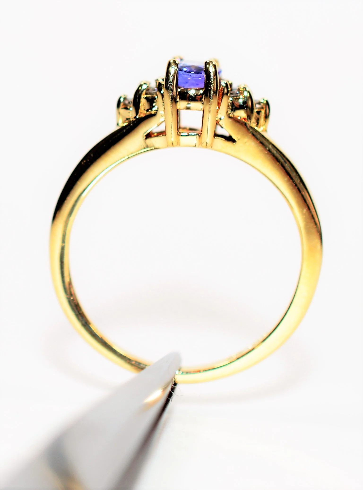 Natural Tanzanite & Diamond Ring 14K Solid Gold .76tcw Statement Ring Gemstone Ring December Birthstone Ring Ladies Ring Fine Estate Jewelry - Image 3