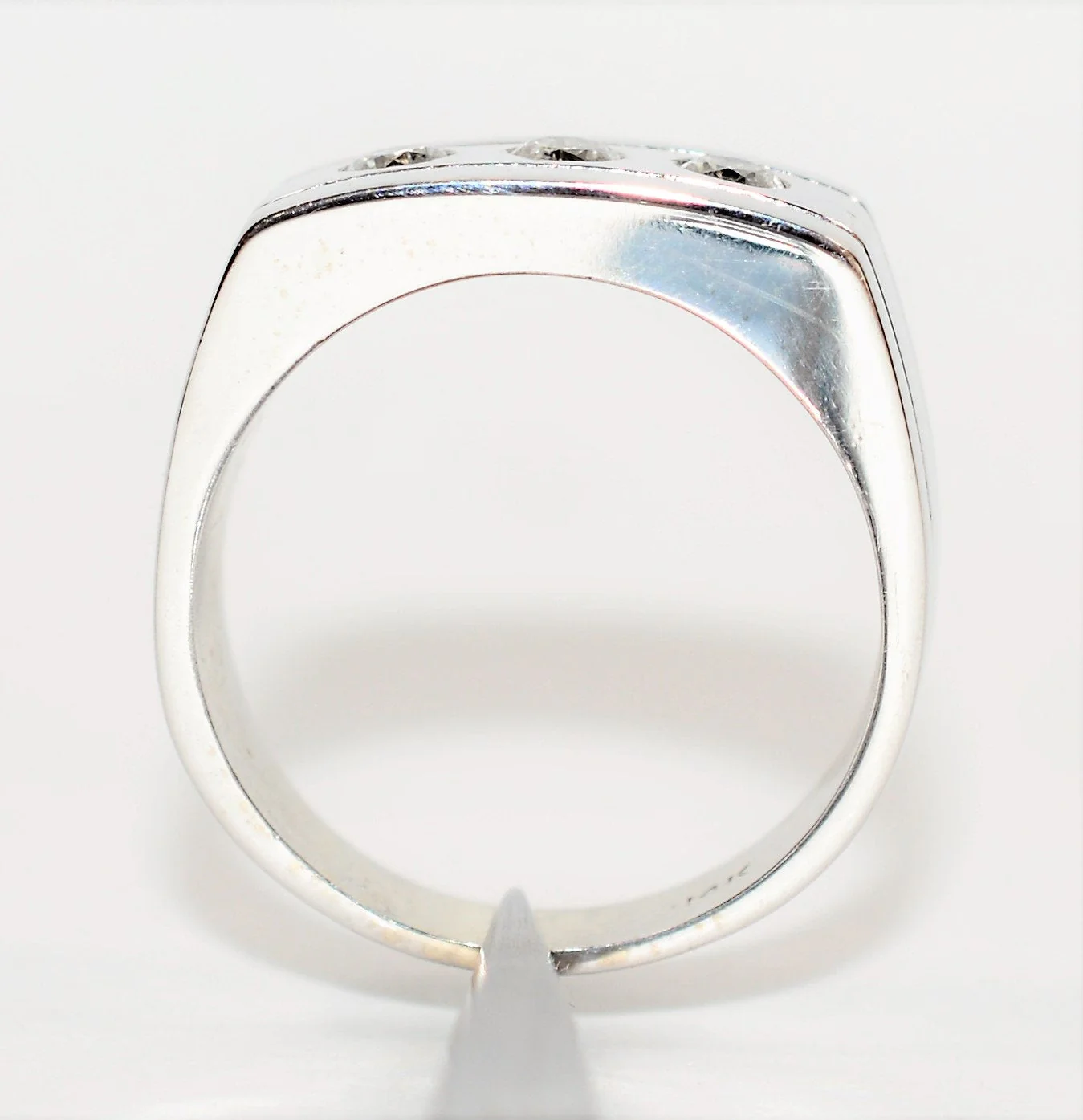 Natural Diamond Ring 14K Solid White Gold .69tcw Men's Ring Vintage Ring Cocktail Ring Statement Ring Bridal Jewelry Engagement Ring Wedding - Image 3