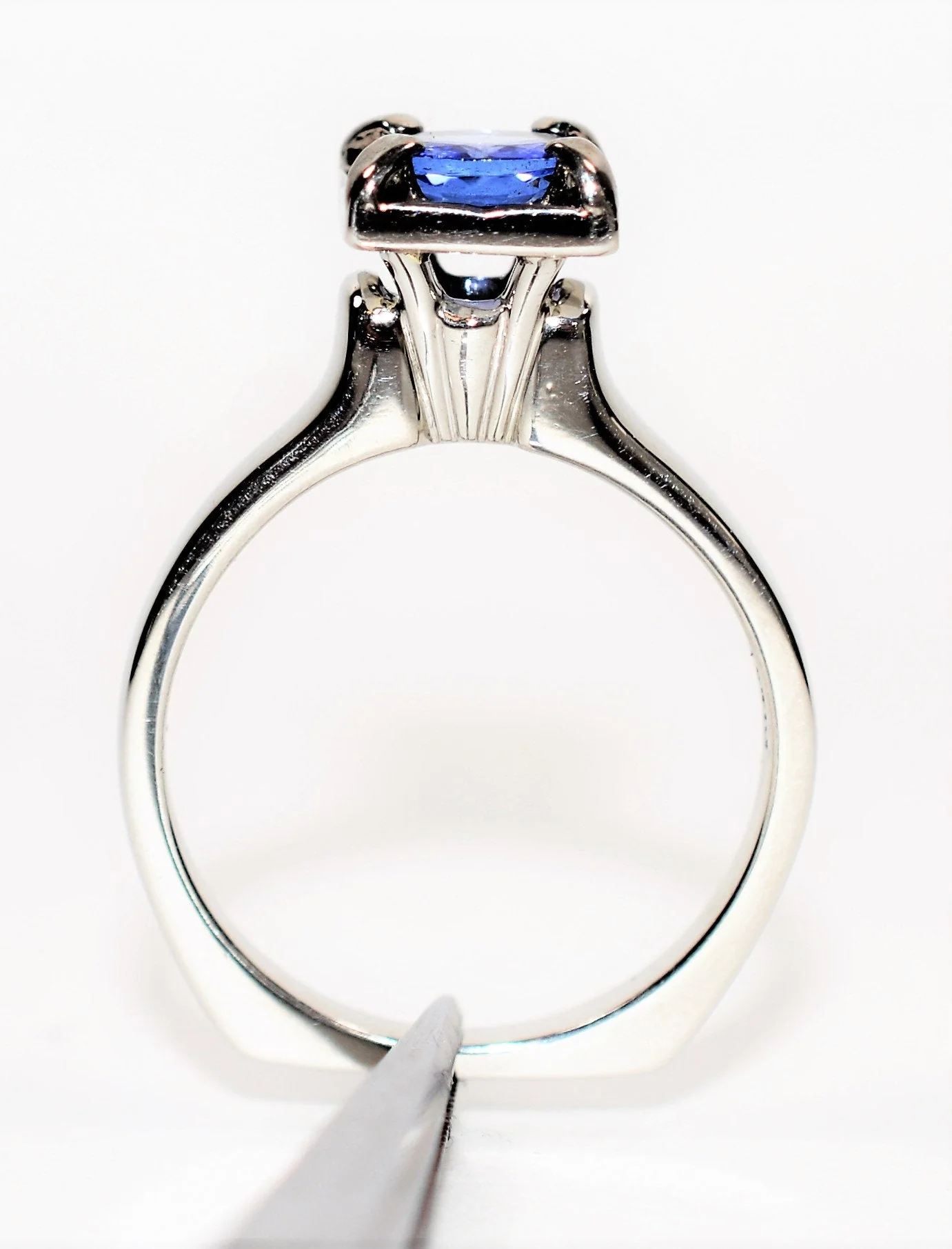 Scott Kay Natural D'Block Tanzanite Ring Solid Platinum .82ct Solitaire Ring Engagement Ring Designer Ring Bridal Jewelry Cocktail Ring Estate - Image 3