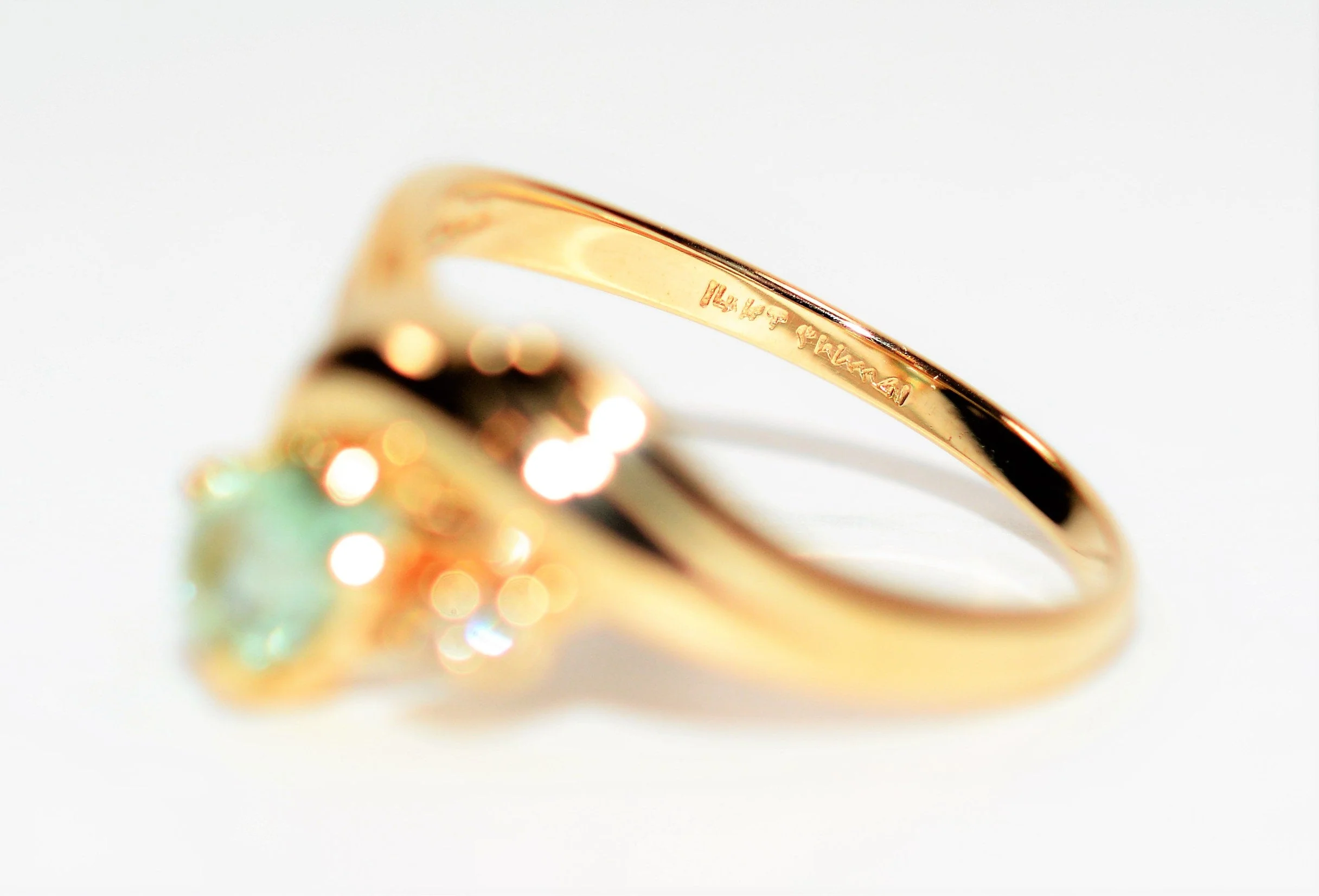 Natural Paraiba Tourmaline & Diamond Ring 14K Solid Gold .68tcw Birthstone Women's Ring Estate Jewelry Vintage Ring Gemstone Ring Jewellery - Image 6