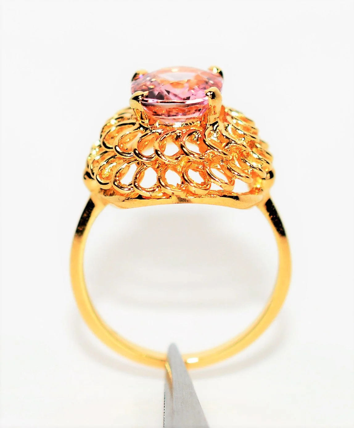 Natural Pink Paraiba Tourmaline Ring 18K Solid Gold 2.61ct Solitaire Ring Statement Ring Women's Ring Cocktail Ring Birthstone Ring Jewelry - Image 3