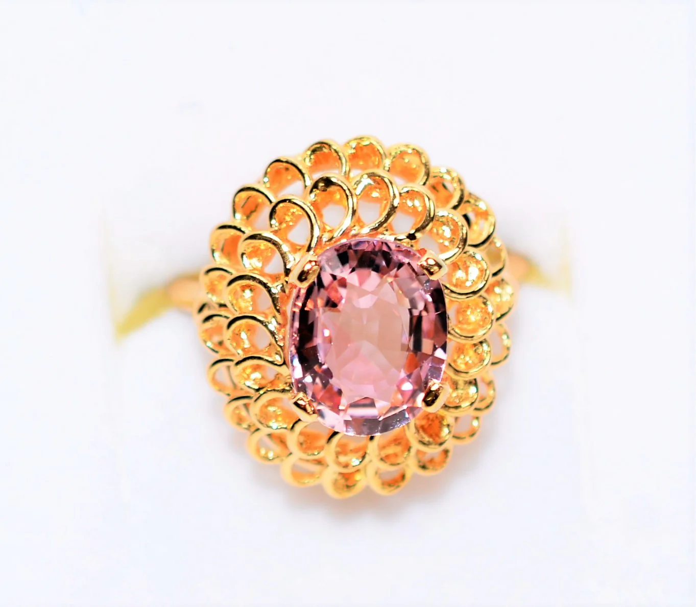 Natural Pink Paraiba Tourmaline Ring 18K Solid Gold 2.61ct Solitaire Ring Statement Ring Women's Ring Cocktail Ring Birthstone Ring Jewelry - Image 5