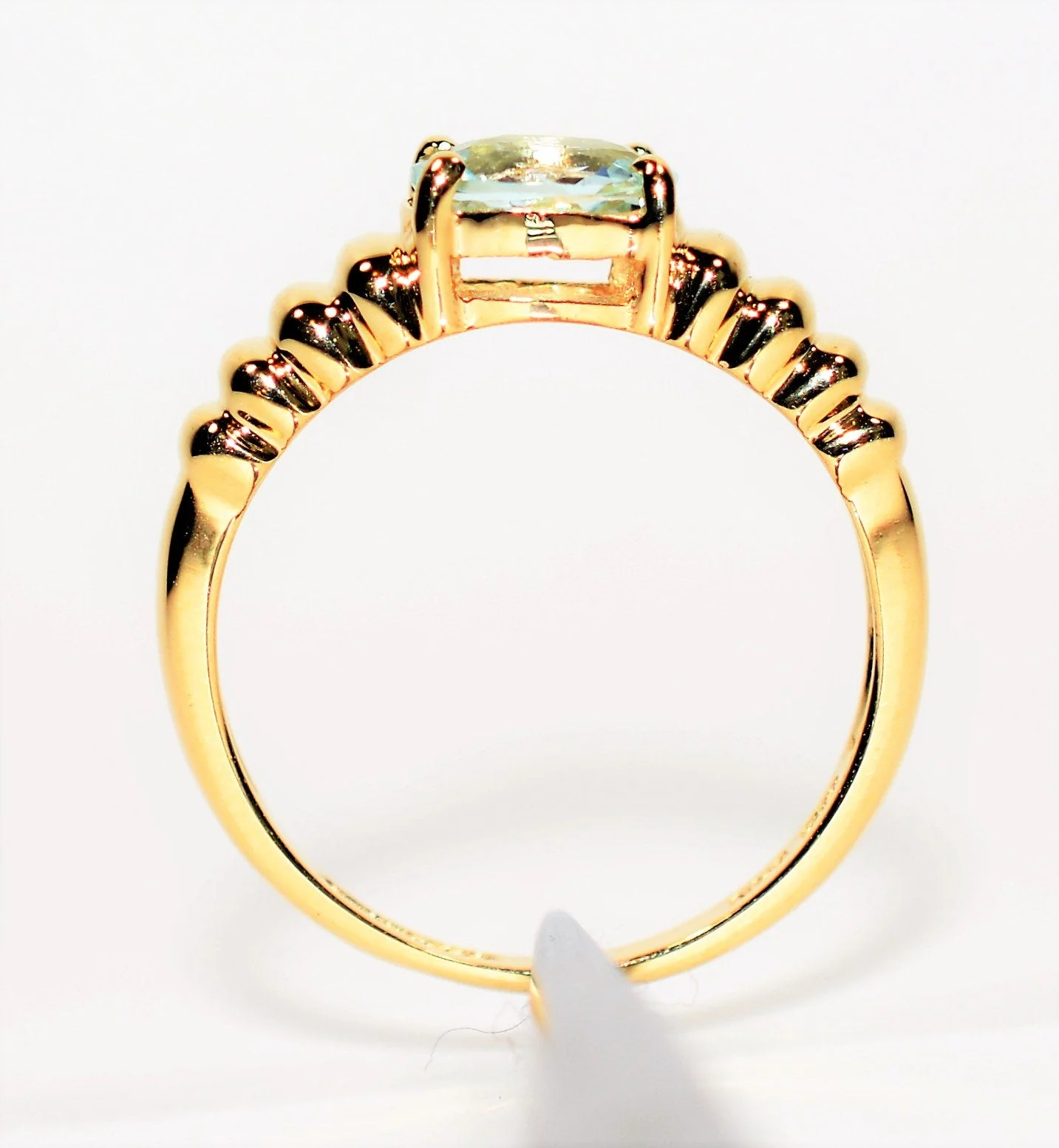 Natural Paraiba Tourmaline Ring 14K Solid Gold .59ct Solitaire Ring Women's Ring Stackable Ring Gemstone Ring Ladies Ring Fine Jewellery - Image 3