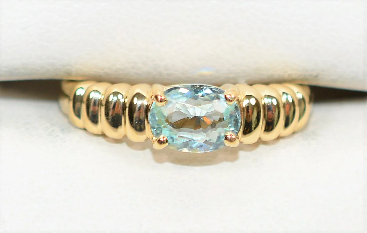 Natural Paraiba Tourmaline Ring 14K Solid Gold .59ct Solitaire Ring Women's Ring Stackable Ring Gemstone Ring Ladies Ring Fine Jewellery - Image 5