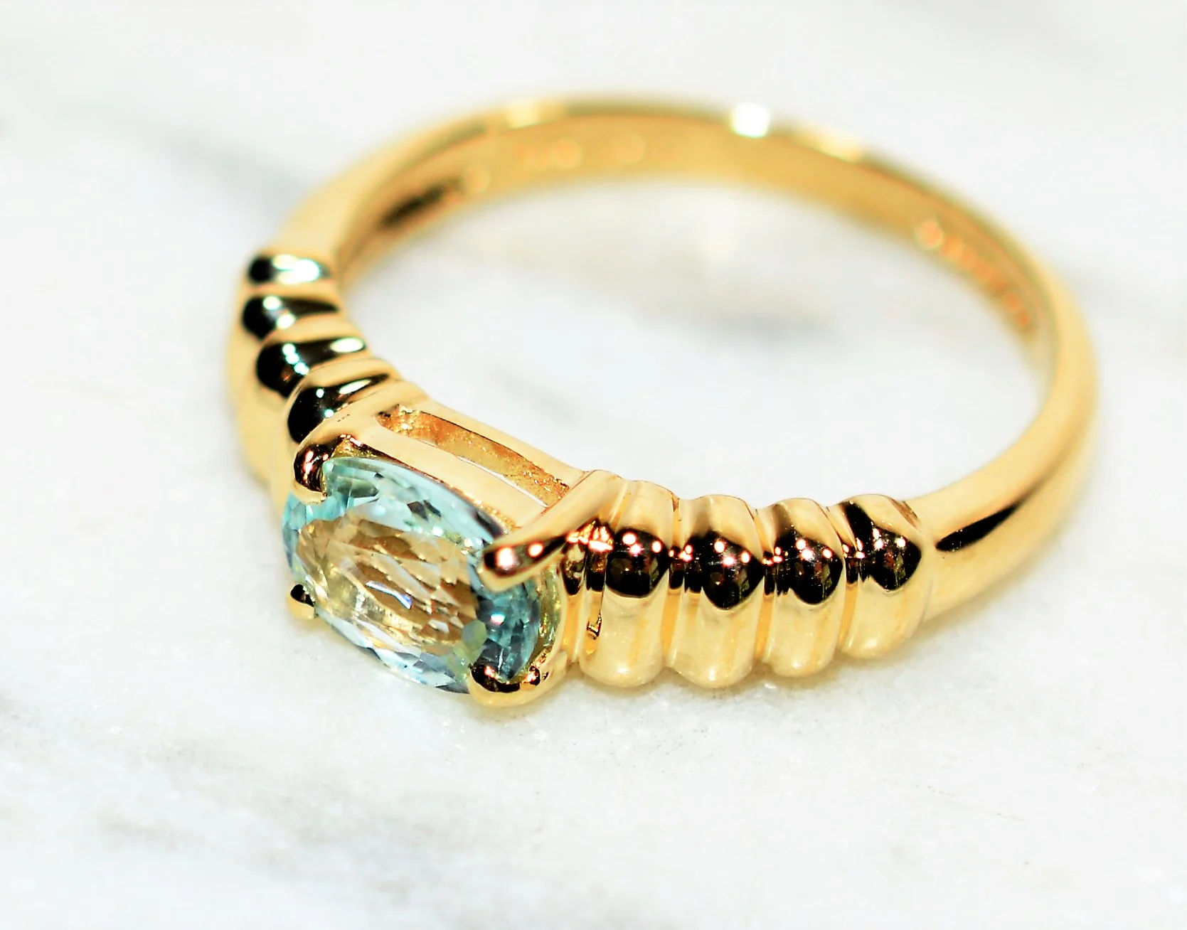 Natural Paraiba Tourmaline Ring 14K Solid Gold .59ct Solitaire Ring Women's Ring Stackable Ring Gemstone Ring Ladies Ring Fine Jewellery - Image 8