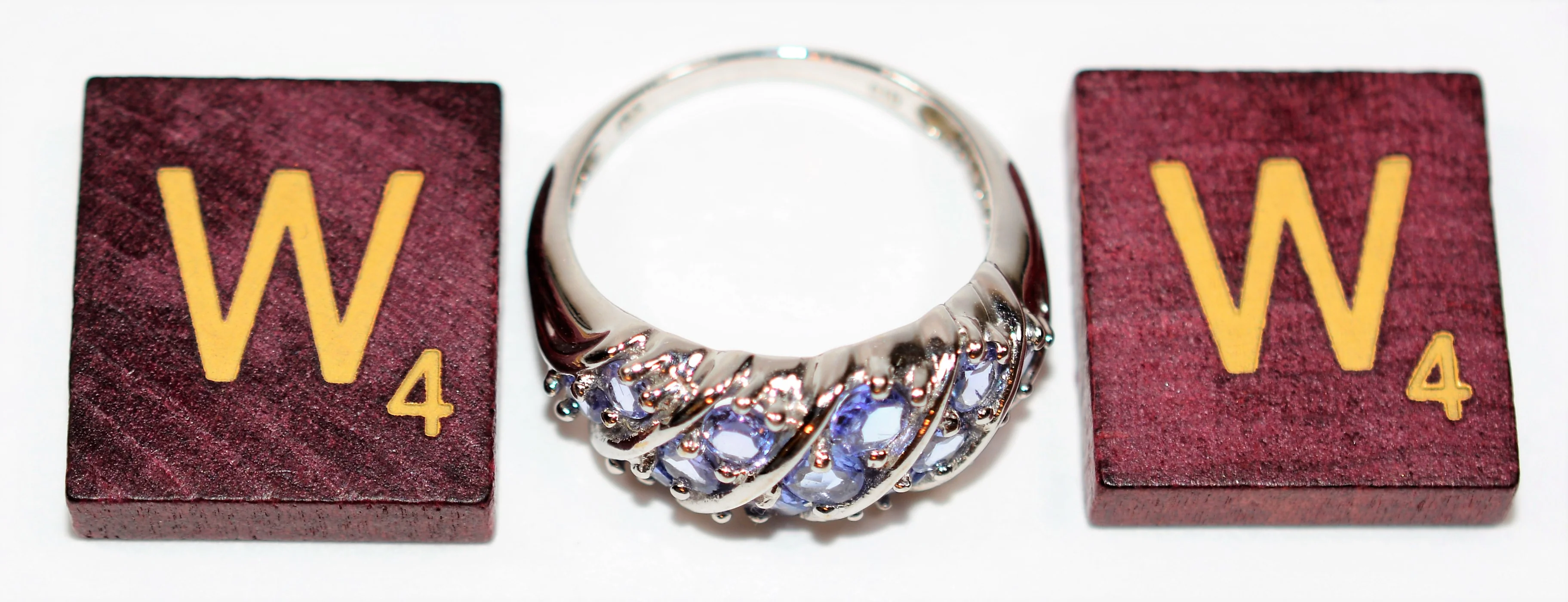 Natural Tanzanite Ring 14K Solid White Gold 1.50tcw Cluster Ring Gemstone Ring December Birthstone Ring Band Ring Vintage Ring Women's Ring - Image 8