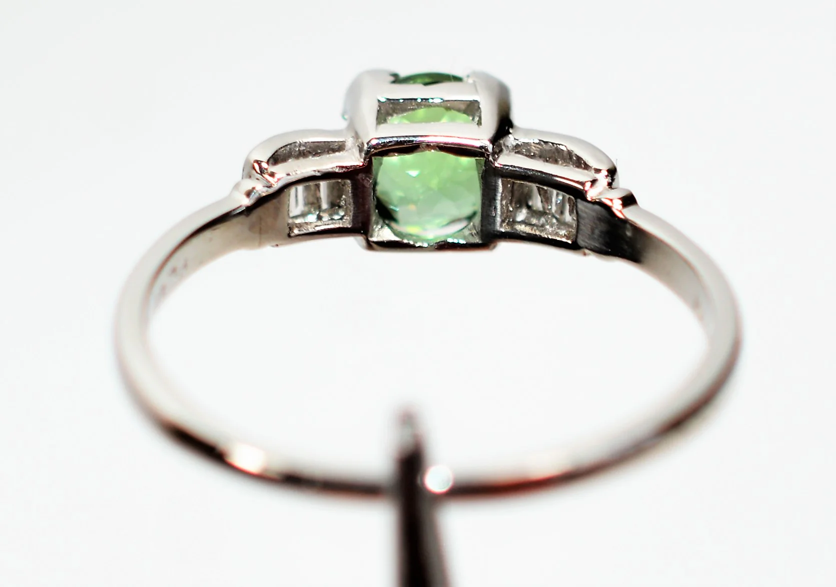 Natural Paraiba Tourmaline & Diamond Ring Platinum 1.18tcw Fine Gemstone Women's Ring Estate Birthstone Ring Engagement Ring Promise Ring - Image 7