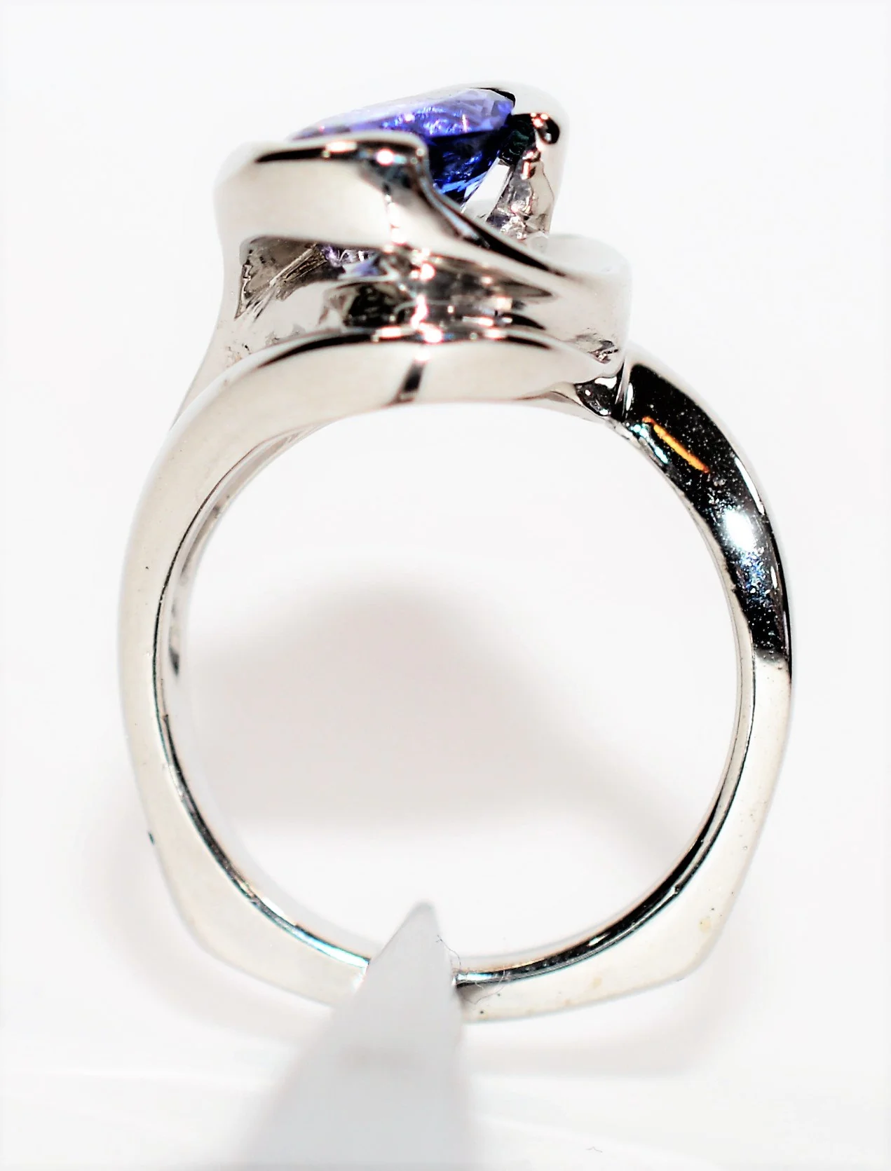 GIA Certified Natural D'Block Tanzanite Ring 14K Solid White Gold 1.33ct Solitaire Ring Statement Ring Cocktail Ring Estate Jewelry December - Image 4