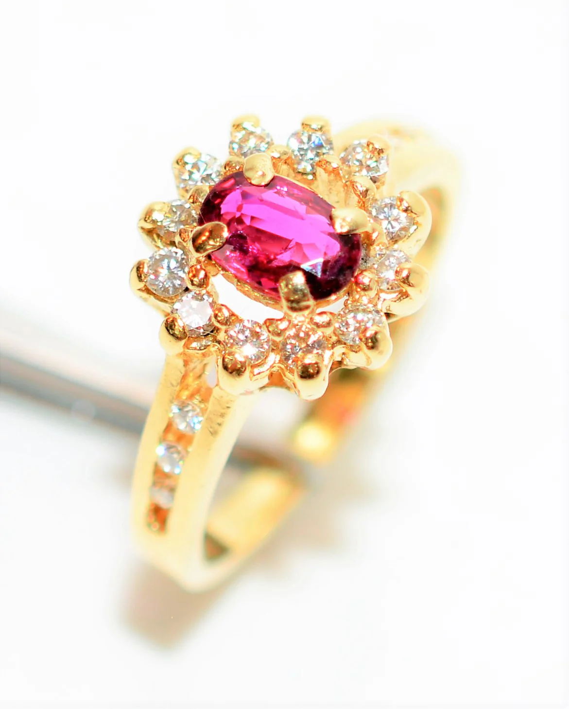 Natural Ruby & Diamond Ring 14K Solid Gold .67tcw Ruby Ring July Birthstone Ring Red Ring Gemstone Ring Engagement Ring Vintage Women's Ring - Image 4