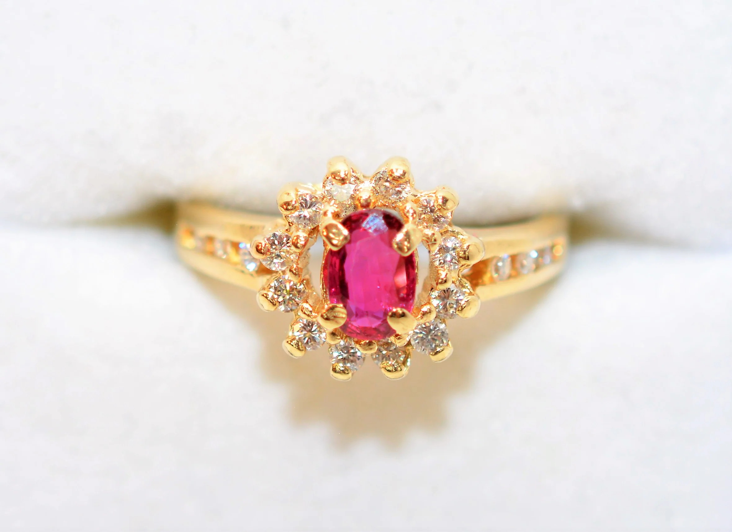 Natural Ruby & Diamond Ring 14K Solid Gold .67tcw Ruby Ring July Birthstone Ring Red Ring Gemstone Ring Engagement Ring Vintage Women's Ring - Image 5