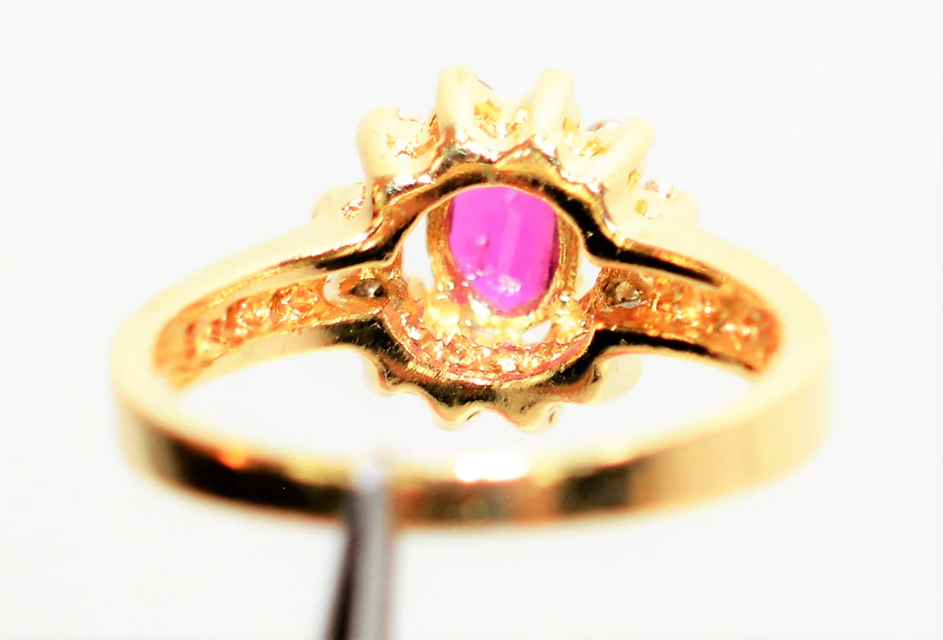 Natural Ruby & Diamond Ring 14K Solid Gold .67tcw Ruby Ring July Birthstone Ring Red Ring Gemstone Ring Engagement Ring Vintage Women's Ring - Image 7