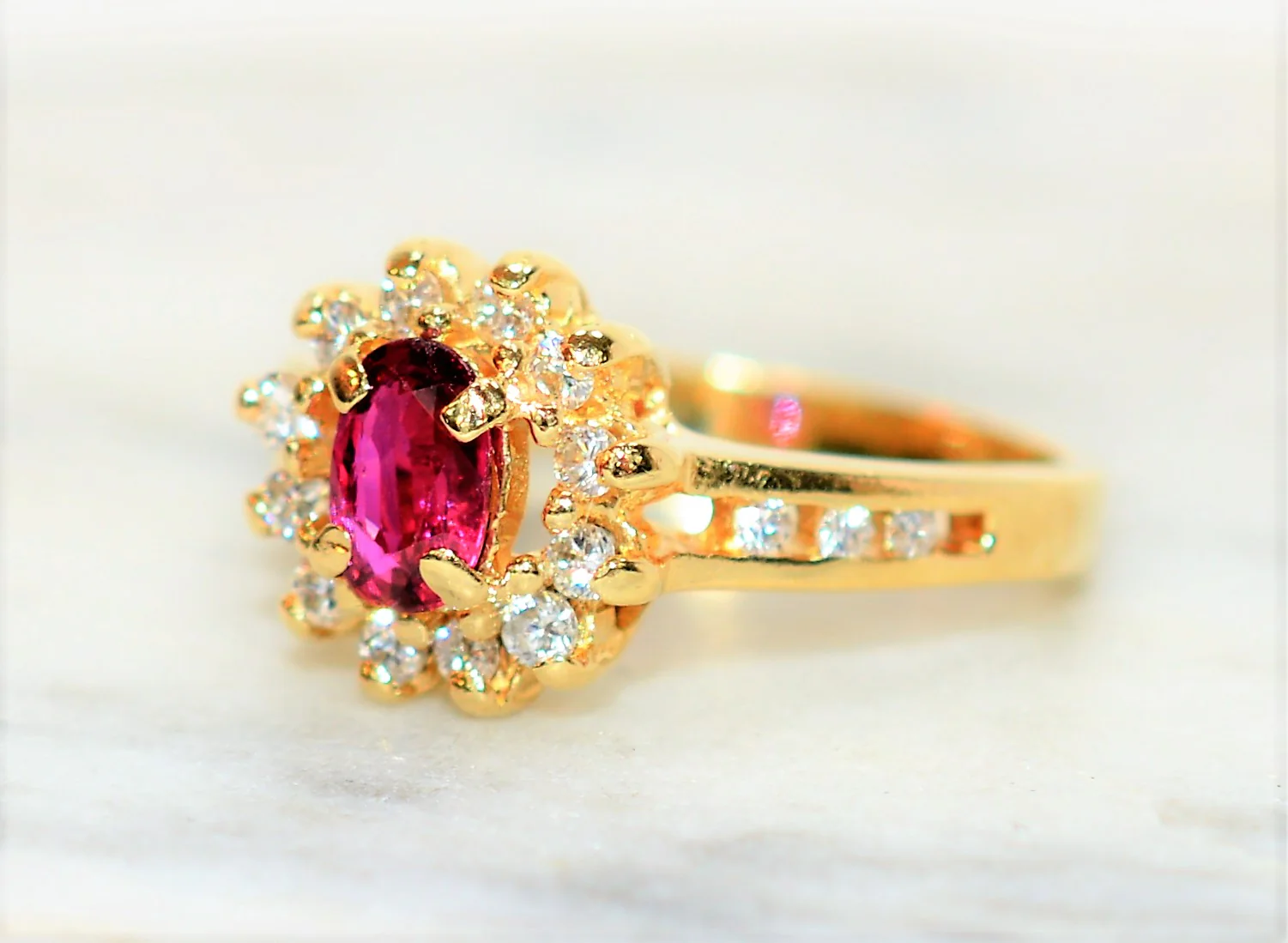 Natural Ruby & Diamond Ring 14K Solid Gold .67tcw Ruby Ring July Birthstone Ring Red Ring Gemstone Ring Engagement Ring Vintage Women's Ring - Image 8