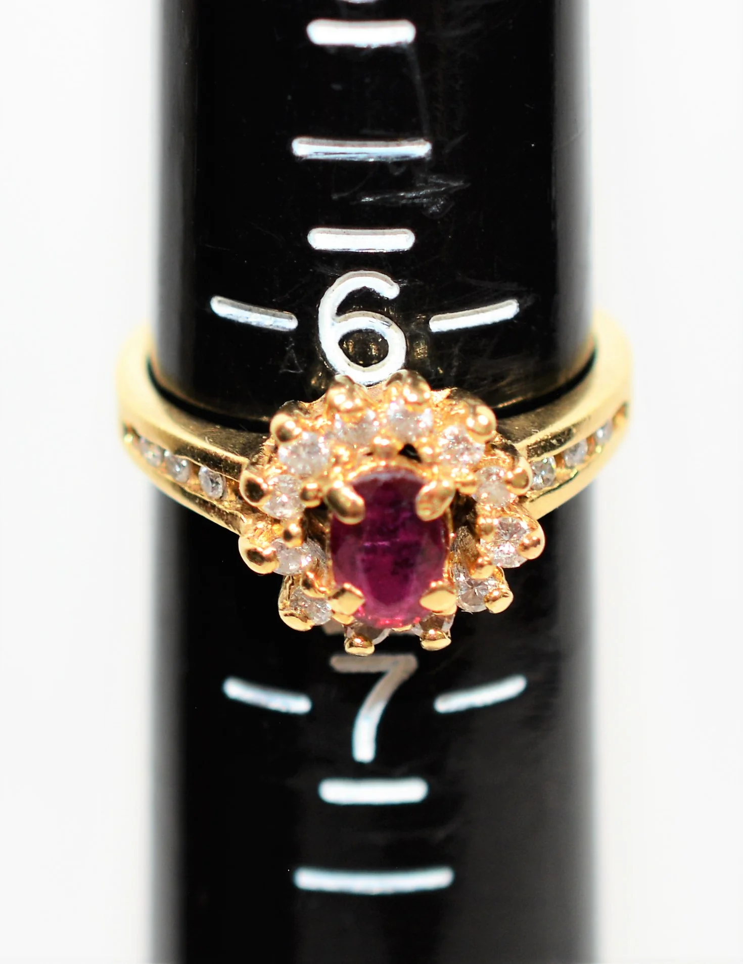 Natural Ruby & Diamond Ring 14K Solid Gold .67tcw Ruby Ring July Birthstone Ring Red Ring Gemstone Ring Engagement Ring Vintage Women's Ring - Image 9