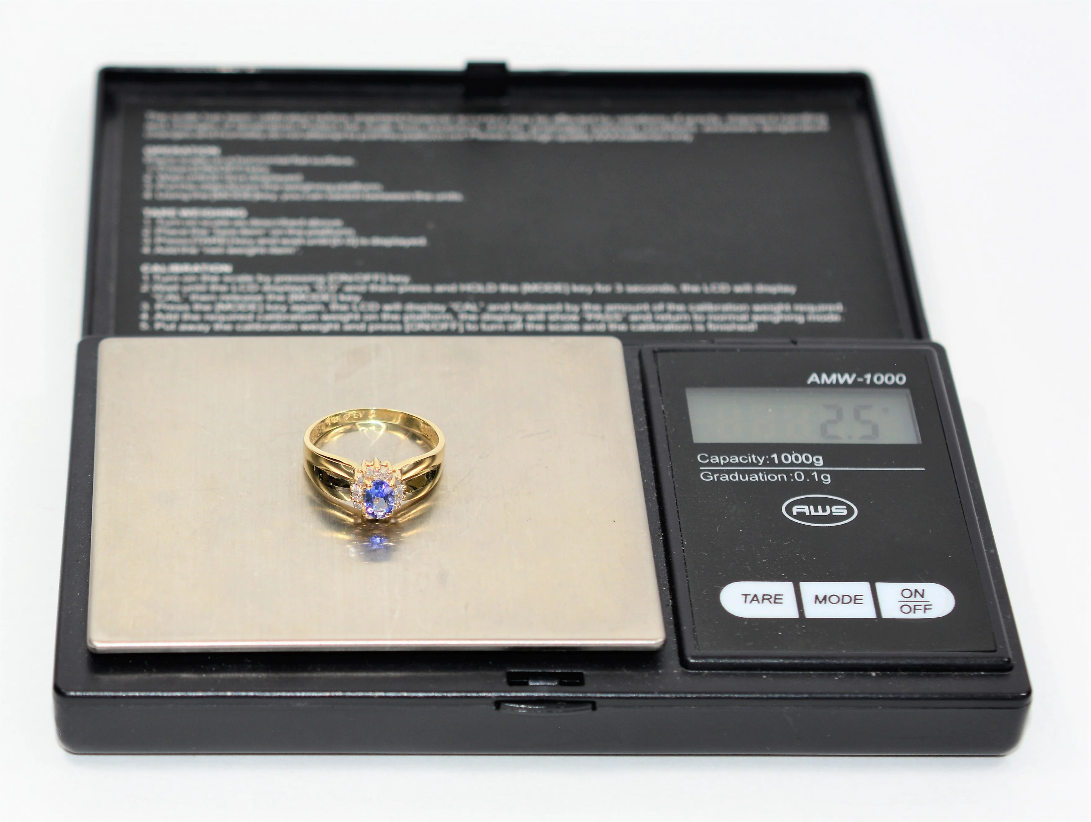 Natural Tanzanite & Diamond Ring 14K Solid Gold .55tcw Vintage Ring Statement Ring Gemstone Ring December Birthstone Ring Tanzanite Ring - Image 10