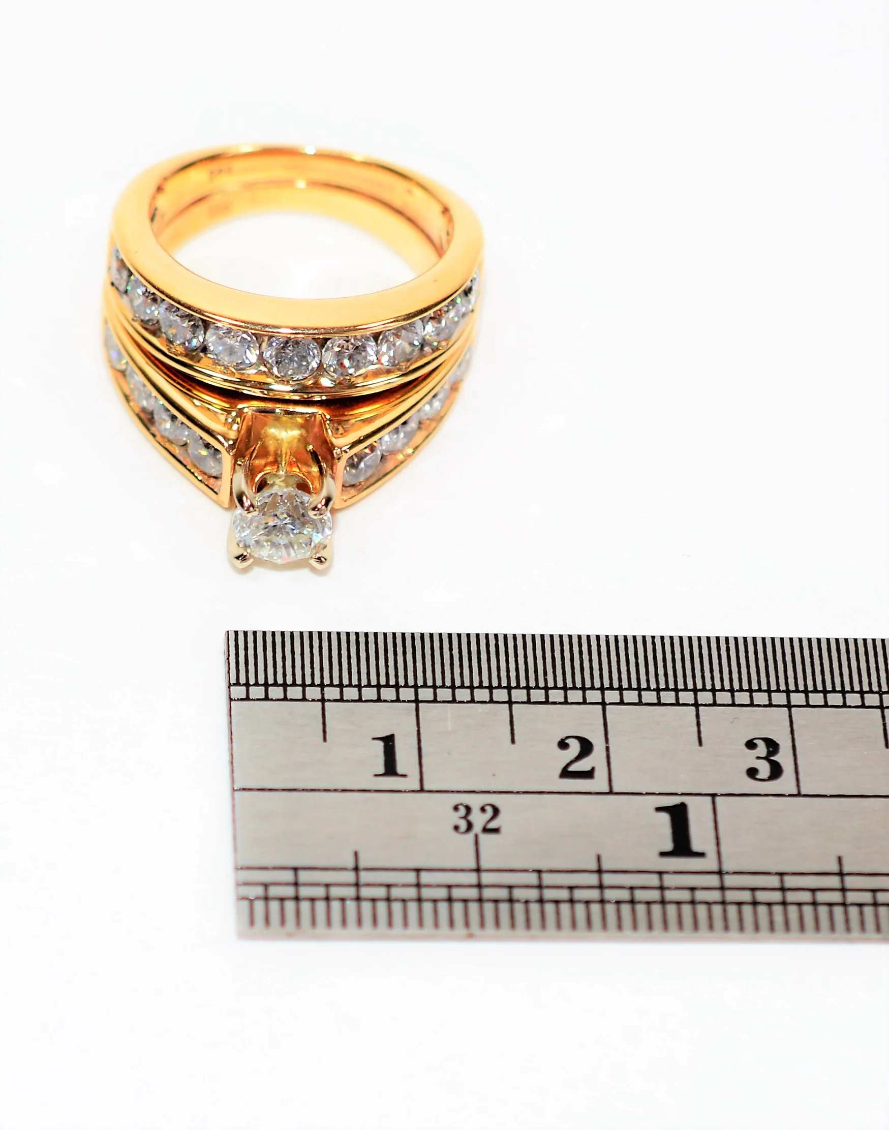 GIA Certified Natural Diamond Bridal Set 14K Solid Gold 3.57tcw Women's Ring Engagement Ring Wedding Band Wedding Set Estate Bridal Jewelry - Image 15