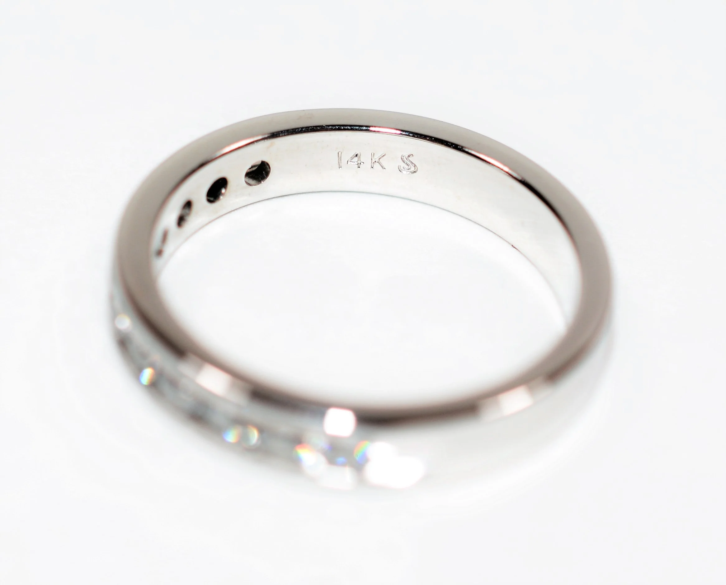Natural Diamond Ring 14K Solid White Gold .88tcw Wedding Band Wedding Ring Diamond Band Bridal Jewelry Stackable Ring Estate Women’s Ring - Image 6