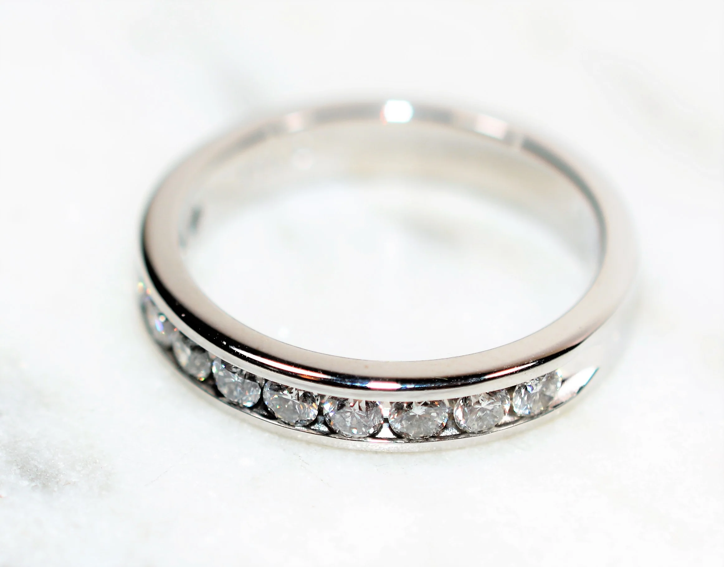 Natural Diamond Ring 14K Solid White Gold .88tcw Wedding Band Wedding Ring Diamond Band Bridal Jewelry Stackable Ring Estate Women’s Ring - Image 8