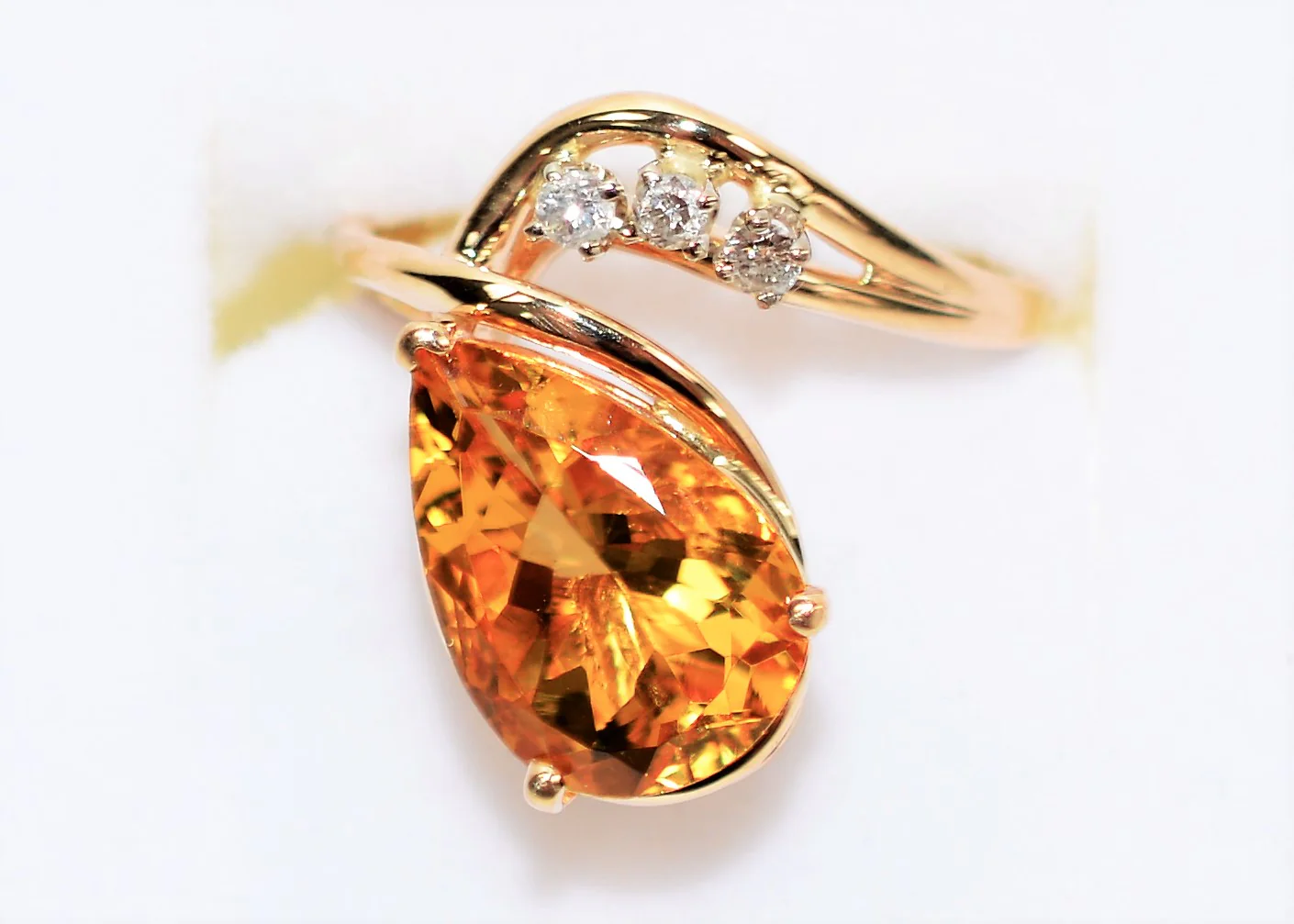 Natural Golden Beryl & Diamond Ring 14K Solid Gold 3.45tcw Statement Ring Cocktail Ring Ladies Ring Yellow Ring Birthstone Ring Women's Ring - Image 5
