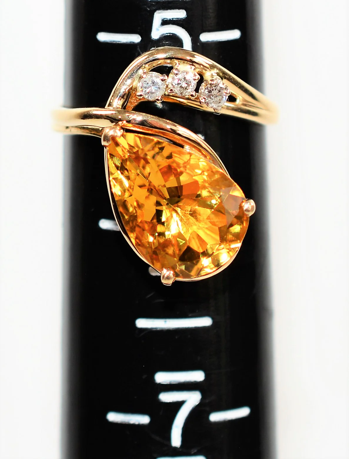 Natural Golden Beryl & Diamond Ring 14K Solid Gold 3.45tcw Statement Ring Cocktail Ring Ladies Ring Yellow Ring Birthstone Ring Women's Ring - Image 9