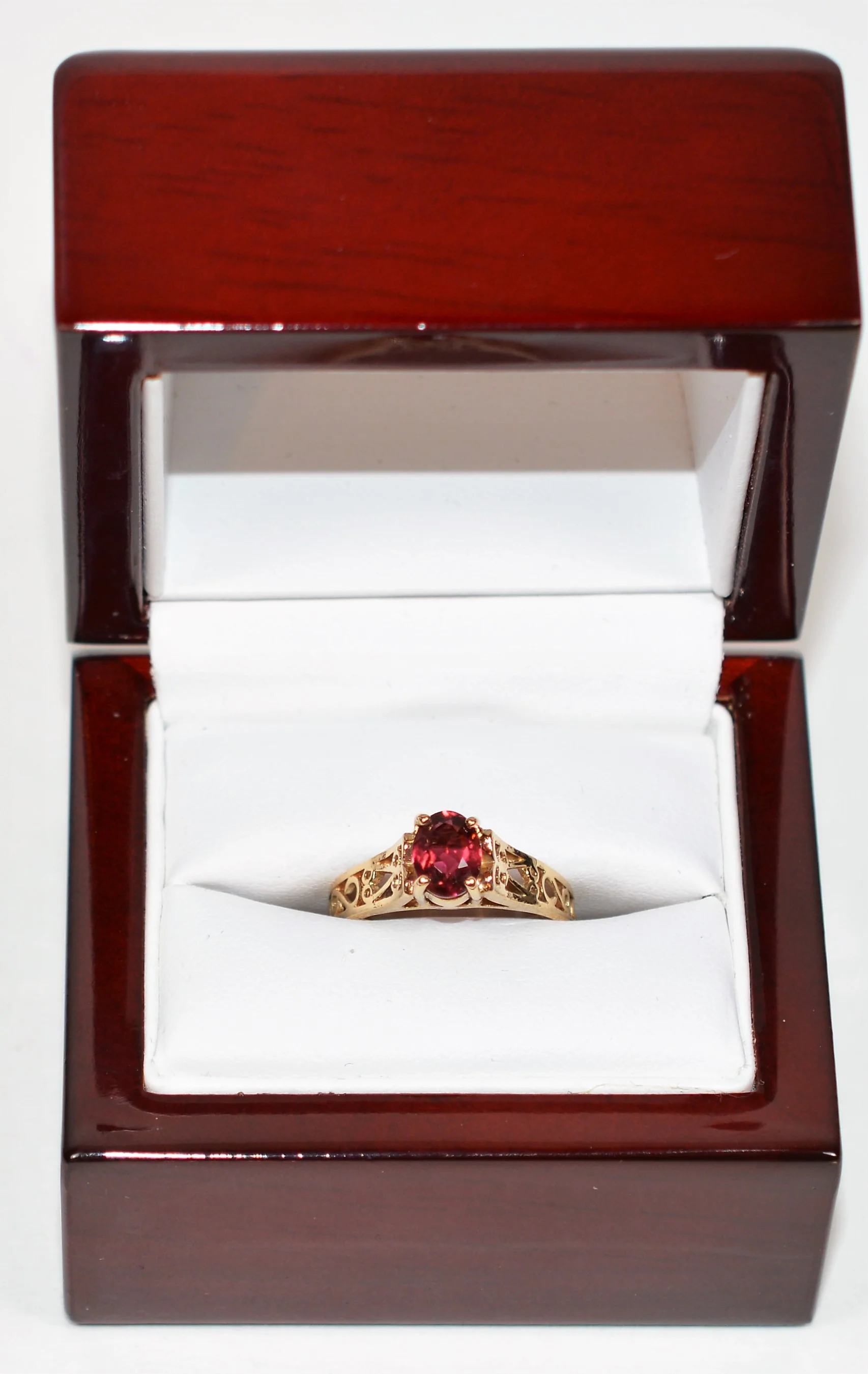 Natural Rubellite Ring 14K Solid Gold .82ct Pink Tourmaline Ring Antique Ring Vintage Ring Solitaire Ring Women's Ring Birthstone Ring Jewelry - Image 12