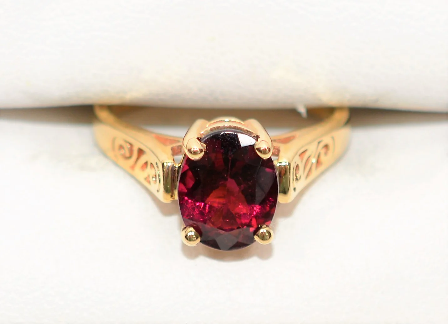 Natural Rubellite Ring 14K Solid Gold 1.90ct Pink Tourmaline Ring Solitaire Ring Vintage Ring Antique Ring Women's Ring Fine Estate Jewelry - Image 5