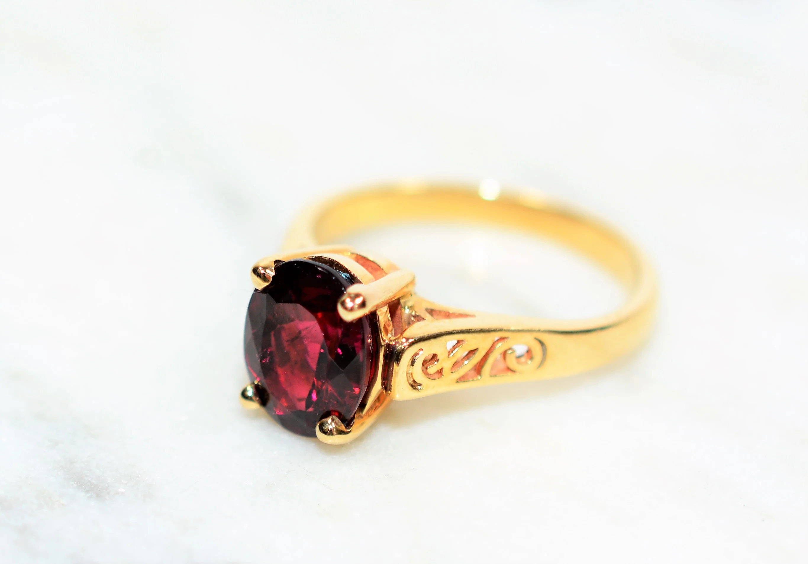 Natural Rubellite Ring 14K Solid Gold 1.90ct Pink Tourmaline Ring Solitaire Ring Vintage Ring Antique Ring Women's Ring Fine Estate Jewelry - Image 8