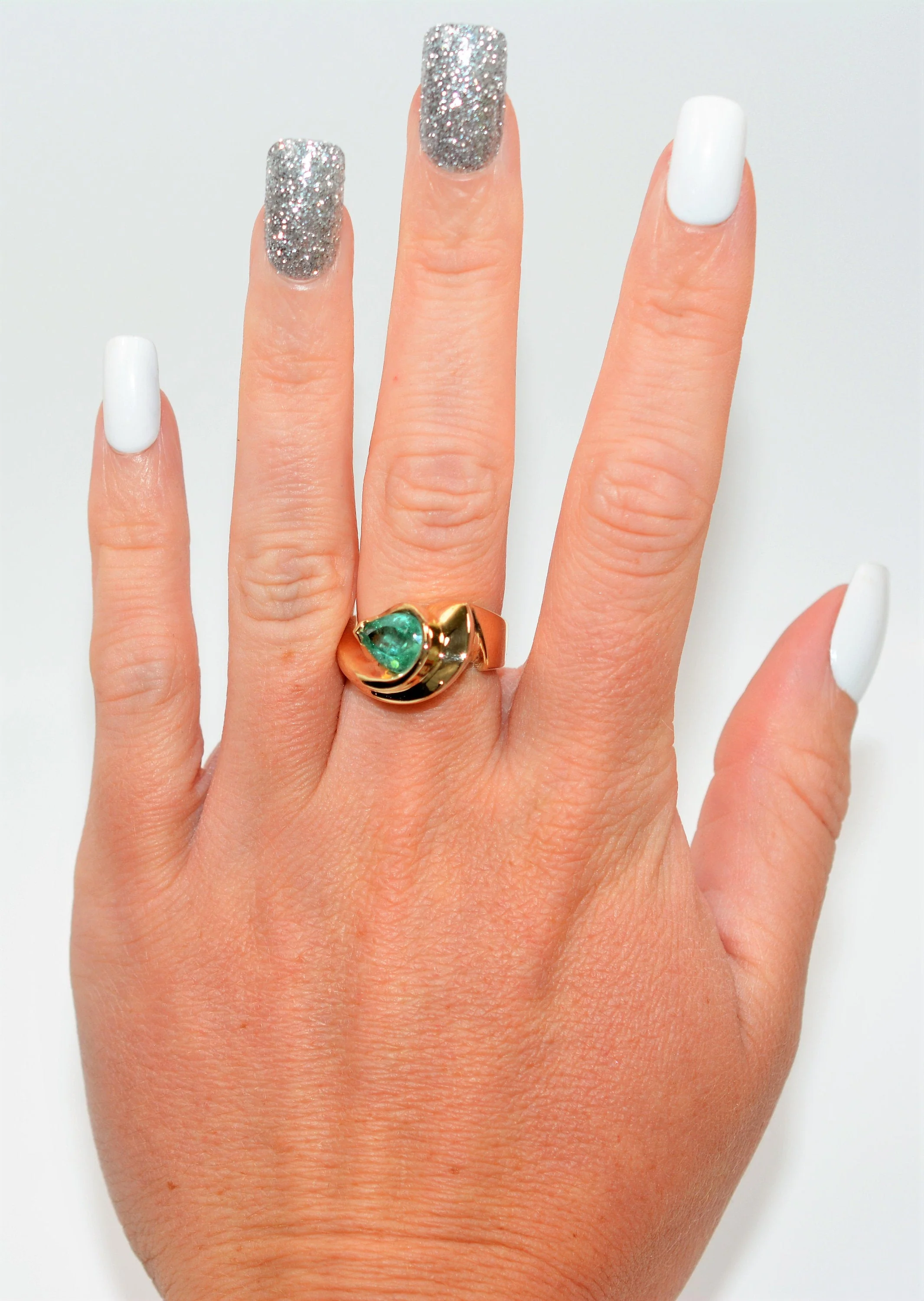 Natural Colombian Emerald Ring 14K Solid Gold 2.26ct Solitaire Ring Statement Ring Ladies Ring Women's Ring May Birthstone Ring Cocktail Ring - Image 2