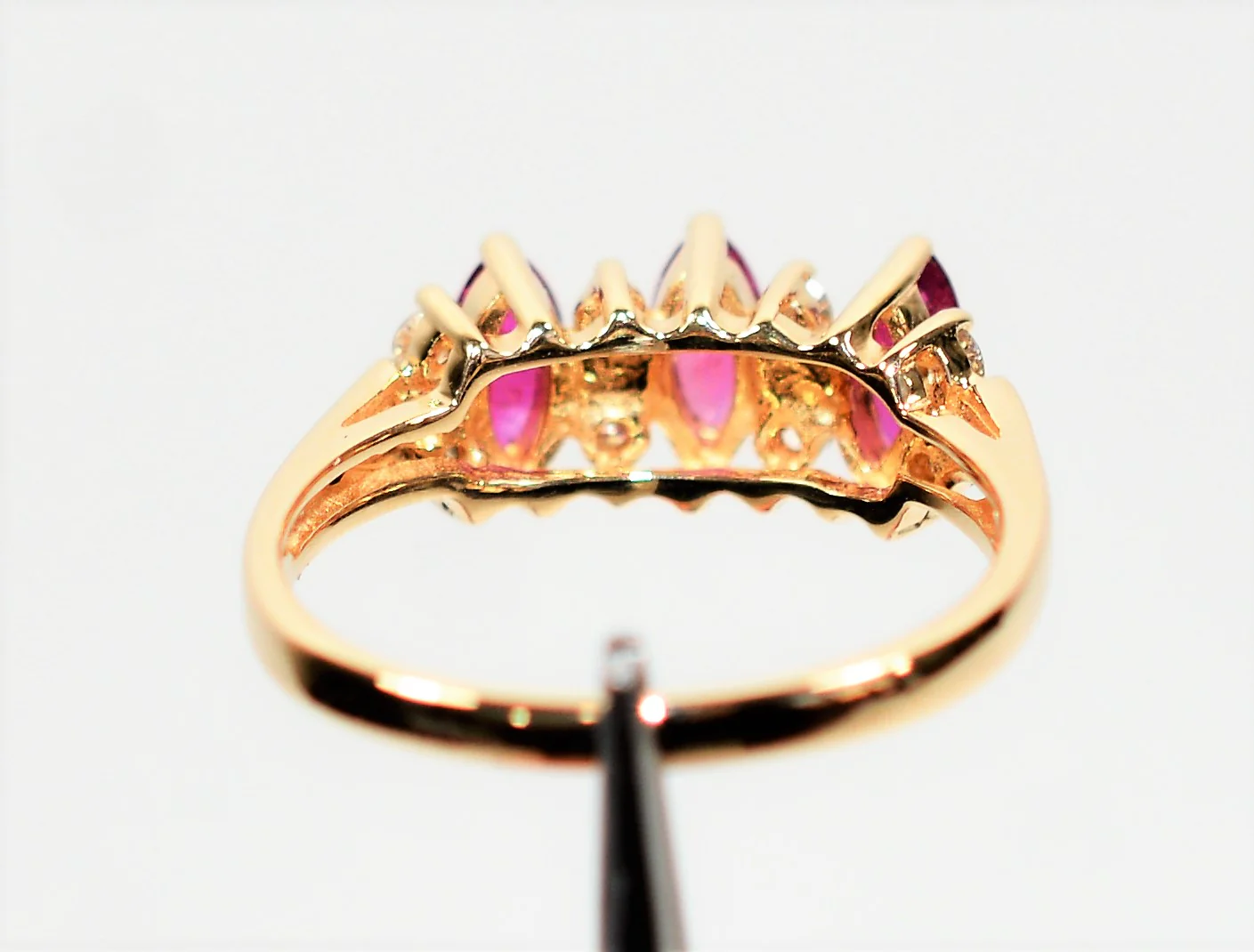 Natural Ruby & Diamond Ring 14K Solid Gold 1.17tcw Ruby Ring July Birthstone Ring Cluster Ring Vintage Ring Women's Ring Fine Ring Jewellery - Image 7