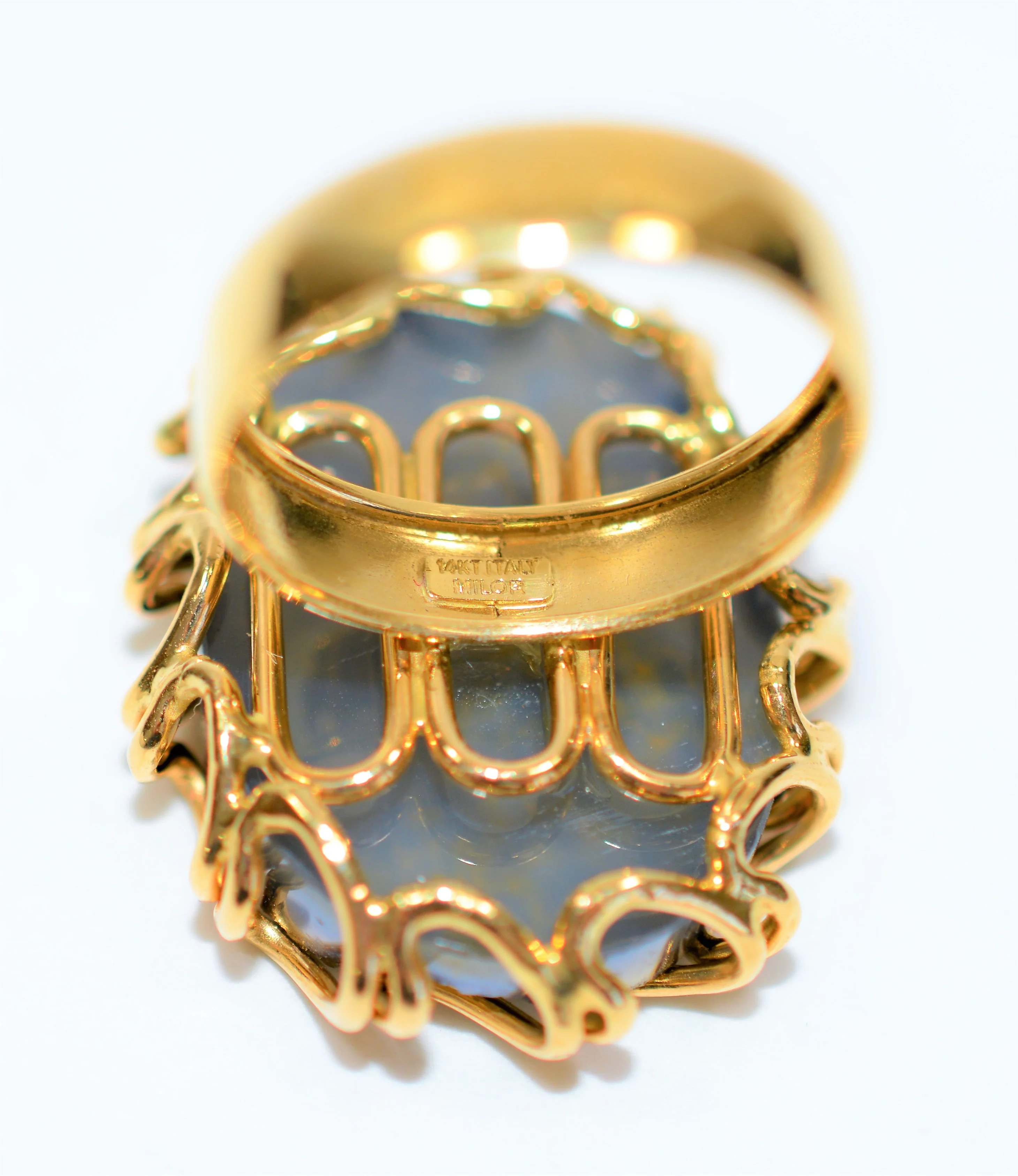 Natural Druzy Ring 14K Solid Gold Ring MILOR Ring Italian Ring Cocktail Ring Statement Ring Solitaire Ring Estate Ring Womens Ring Jewellery - Image 6
