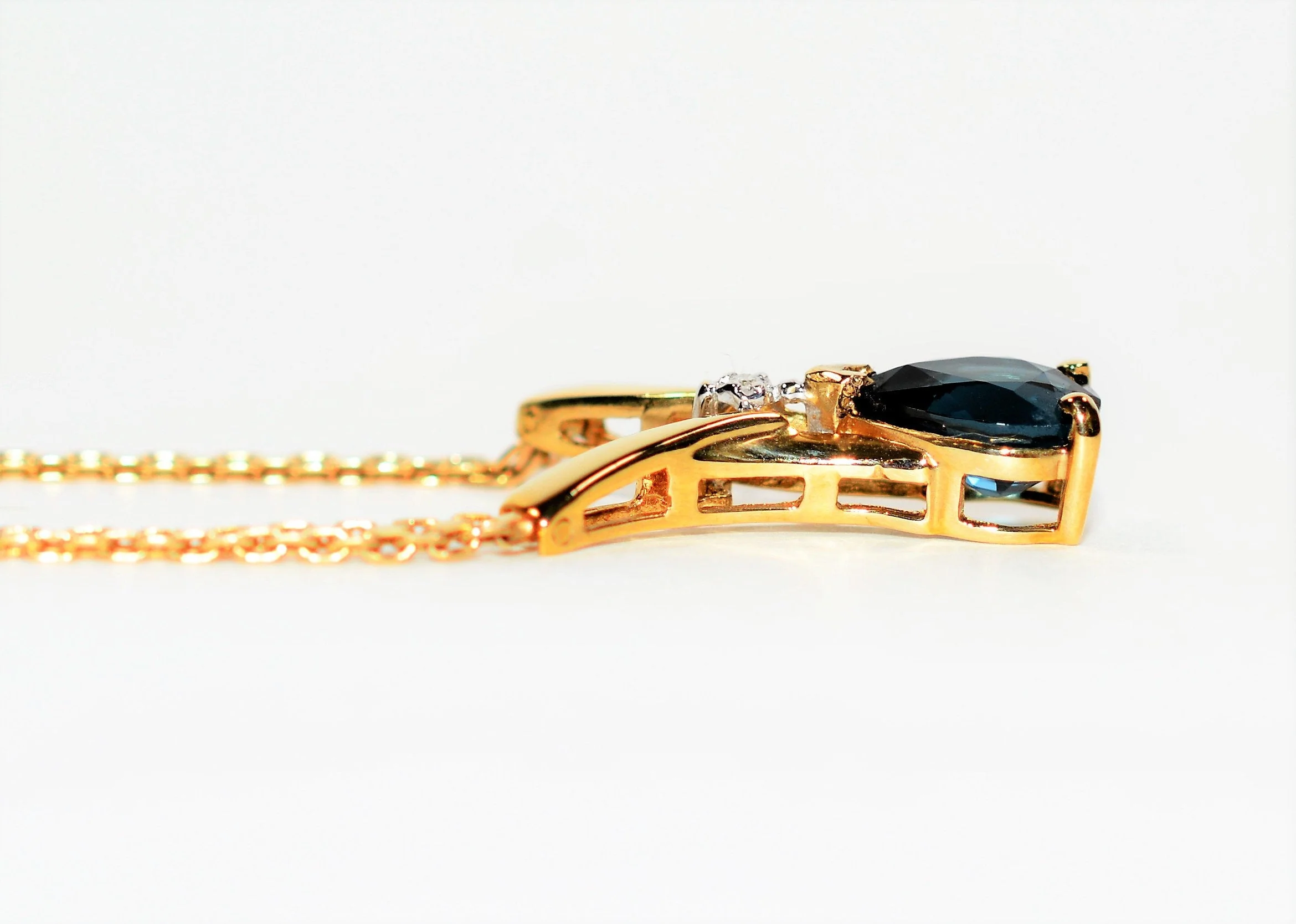 GIA Certified Natural Spinel & Diamond Necklace 14K Solid Gold 2.06tcw Statement Necklace Pendant Necklace Gemstone Necklace Women's Necklace - Image 4
