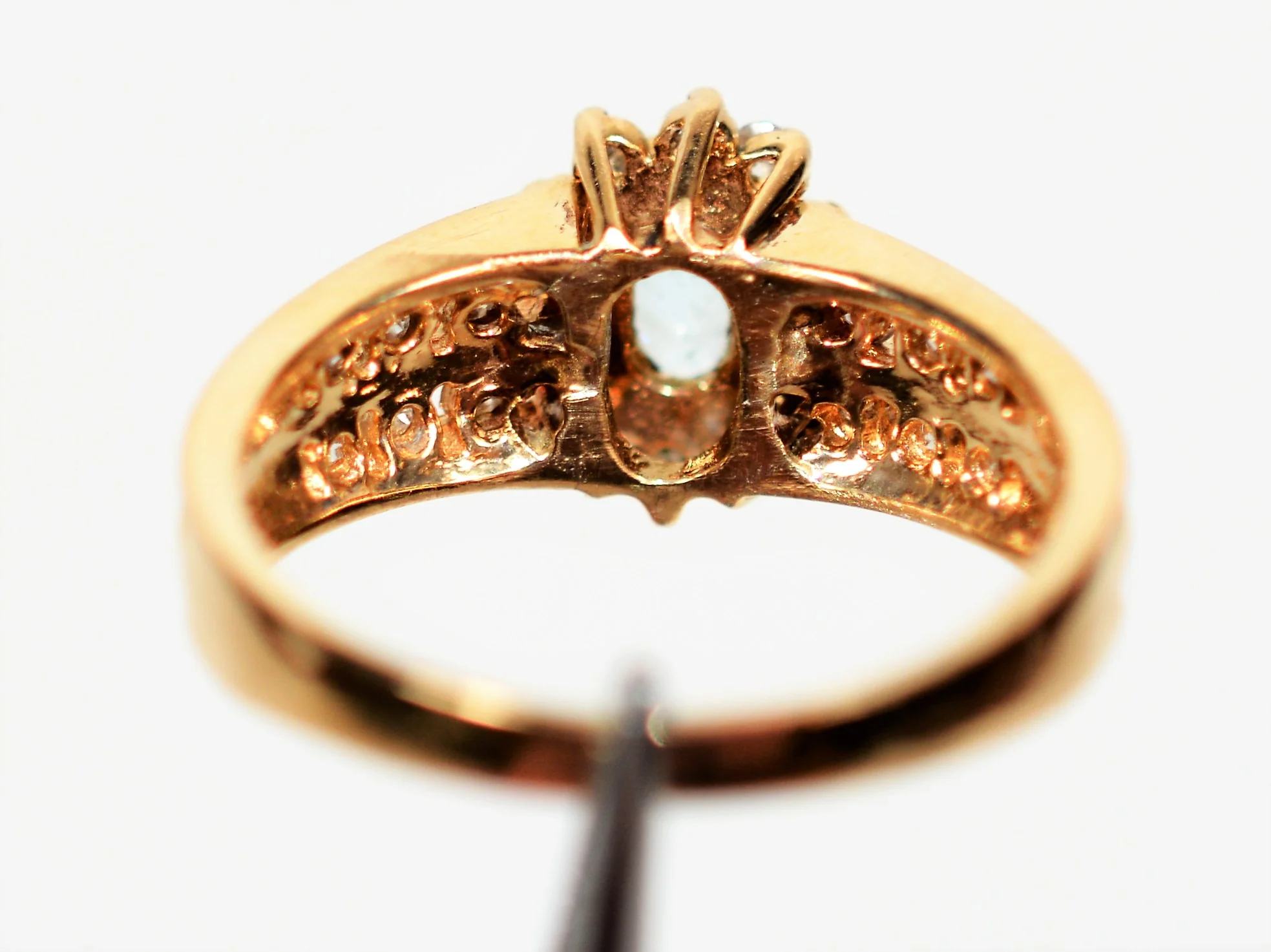 Natural Paraiba Tourmaline & Diamond Ring 14K Solid Gold .78tcw Gemstone Women's Estate Jewelry Fine Ring Cluster Ring Vintage Jewellery - Image 7