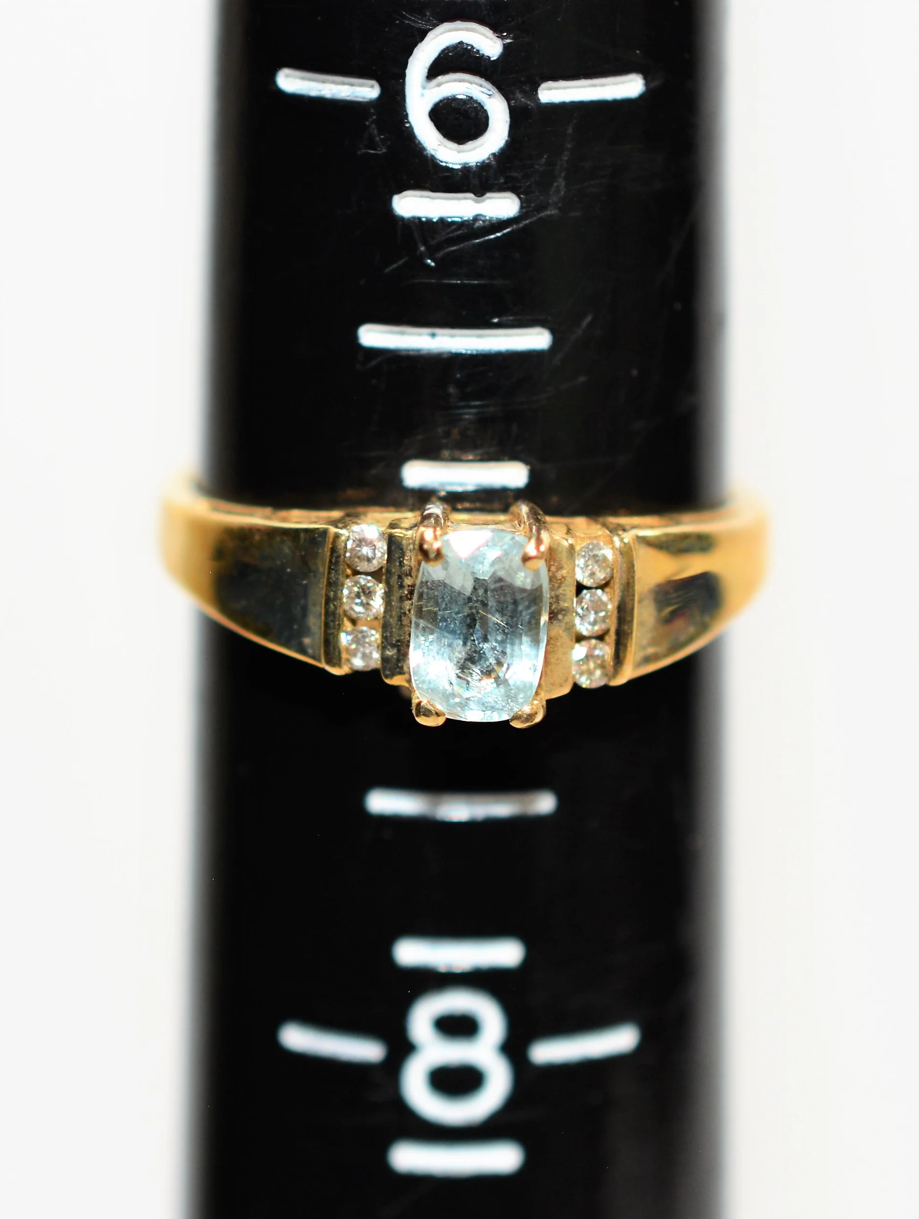 Natural Paraiba Tourmaline & Diamond Ring 10K Solid Gold .58tcw Gemstone Ring Women's Ring Statement Ring Birthstone Ring Estate Jewellery - Image 10