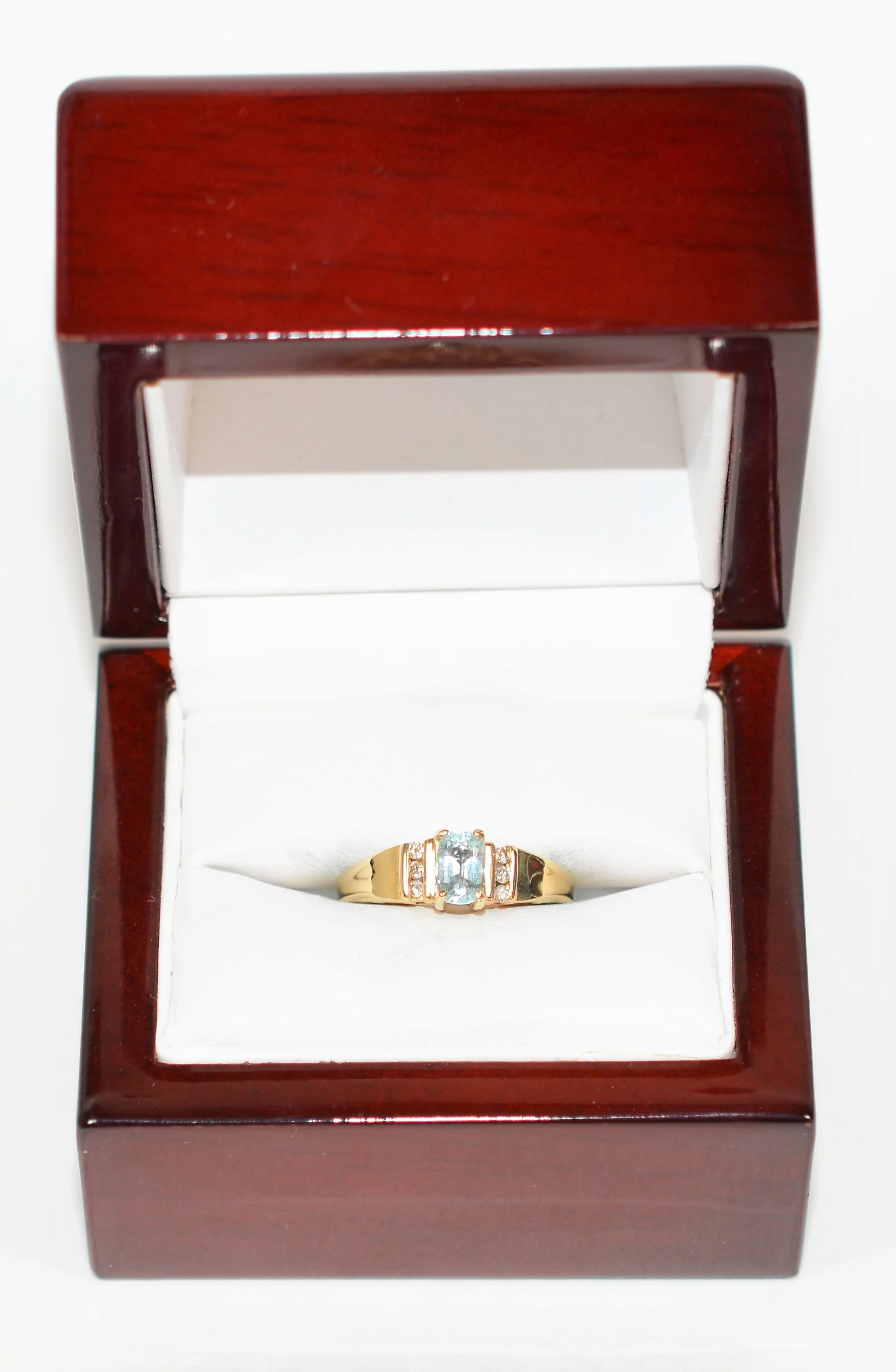 Natural Paraiba Tourmaline & Diamond Ring 10K Solid Gold .58tcw Gemstone Ring Women's Ring Statement Ring Birthstone Ring Estate Jewellery - Image 12