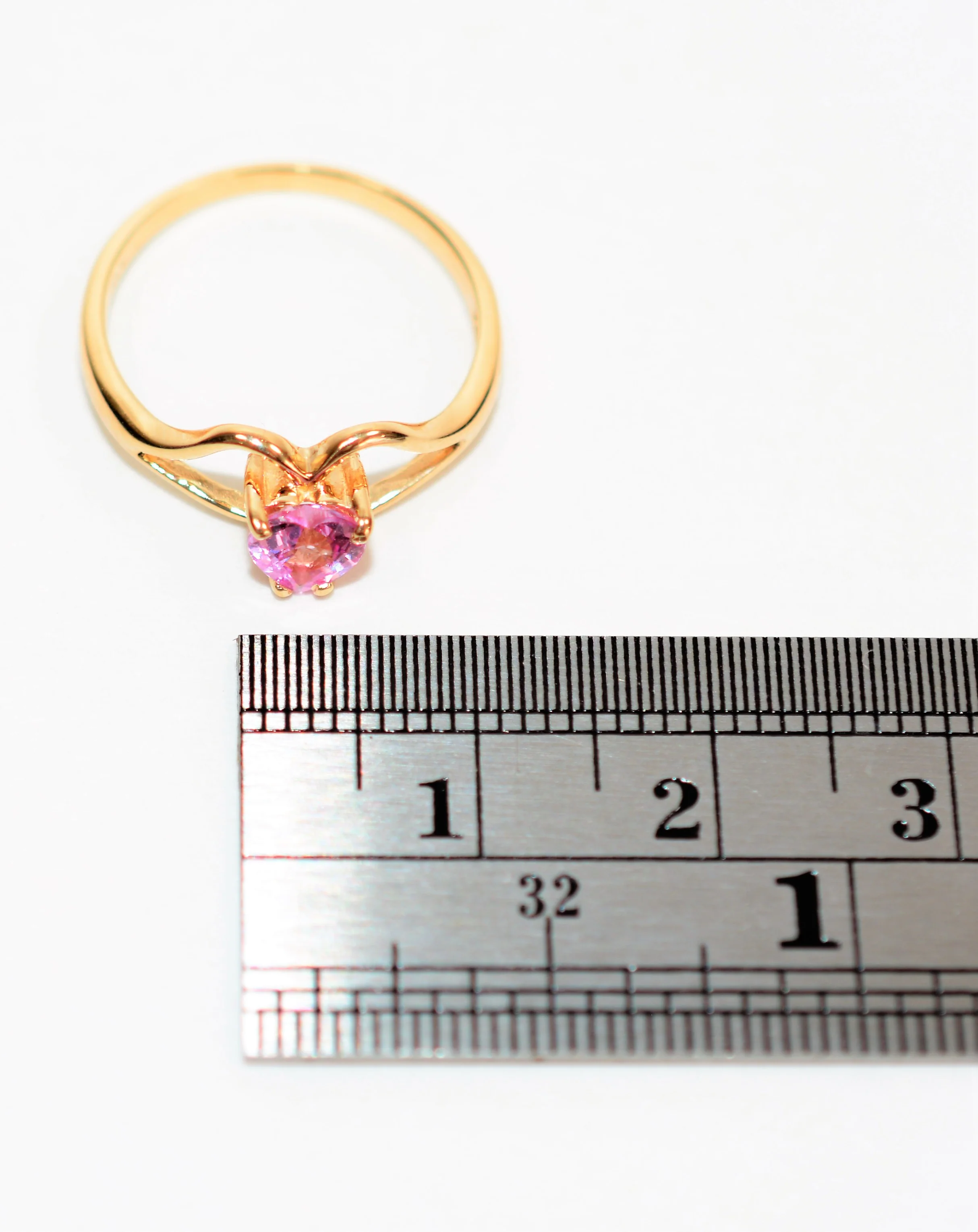 Natural Padparadscha Sapphire Ring 14K Solid Gold .50ct Heart Ring Gemstone Ring Promise Ring Engagement Ring Solitaire Ring Pink Ring Fine - Image 11