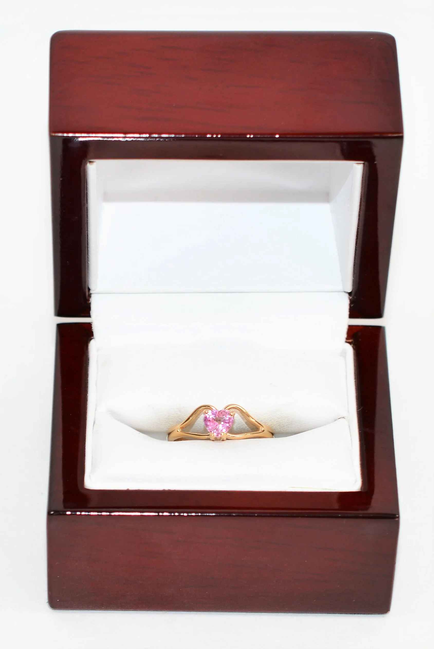 Natural Padparadscha Sapphire Ring 14K Solid Gold .50ct Heart Ring Gemstone Ring Promise Ring Engagement Ring Solitaire Ring Pink Ring Fine - Image 12