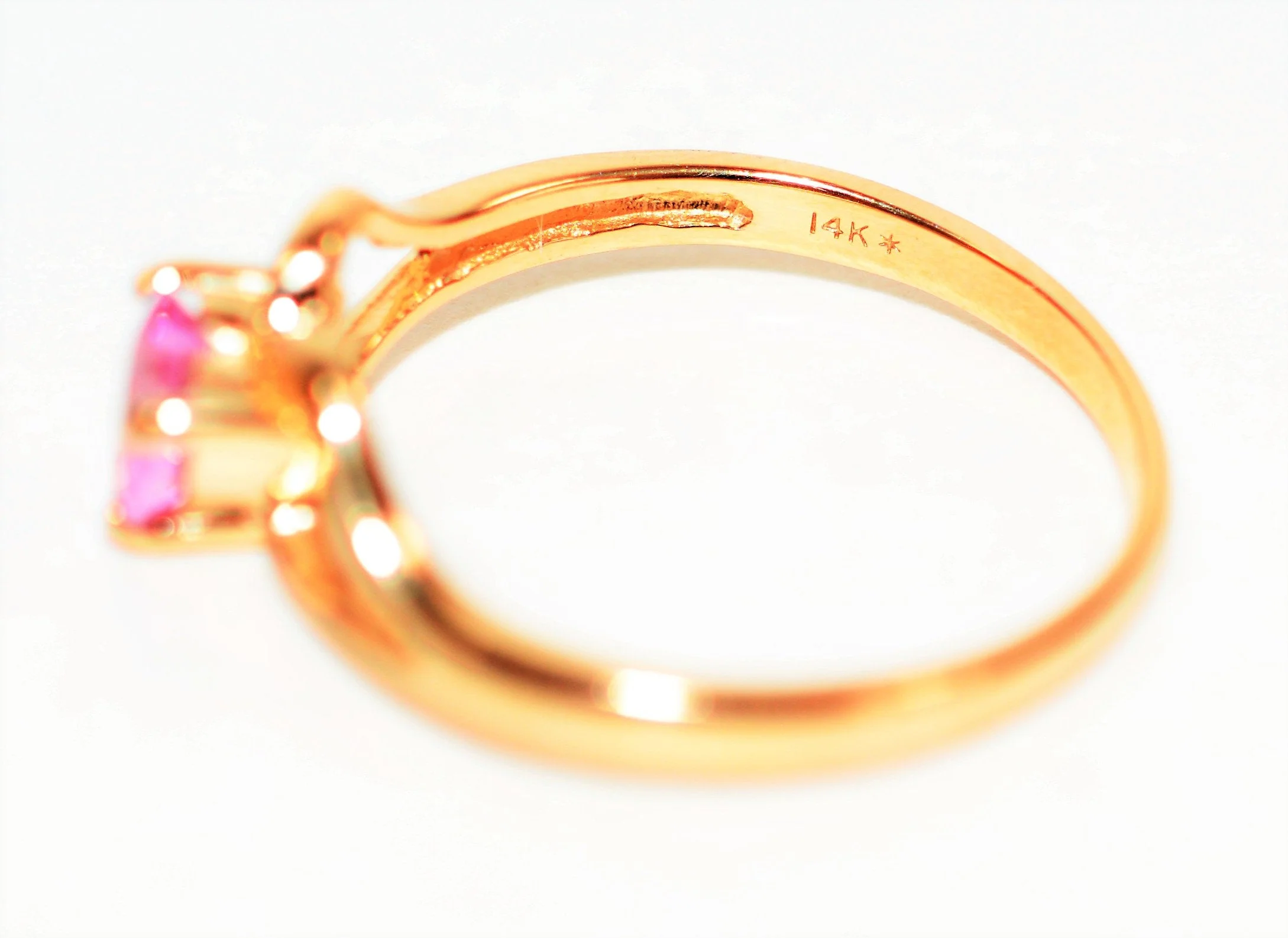 Natural Padparadscha Sapphire Ring 14K Solid Gold .50ct Heart Ring Gemstone Ring Promise Ring Engagement Ring Solitaire Ring Pink Ring Fine - Image 6