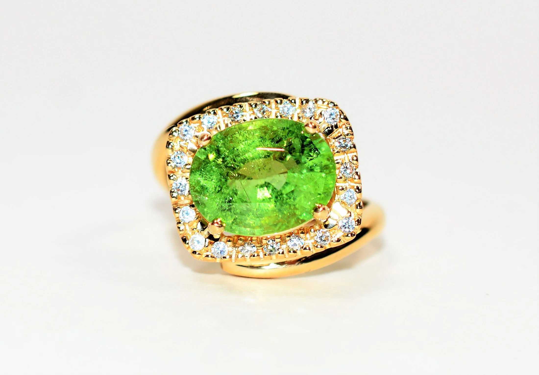 Natural Paraiba Tourmaline & Diamond Ring 18K Solid Gold 4.94tcw Gemstone Jewelry Statement Ring Cocktail Ring Fine Jewellery Birthstone