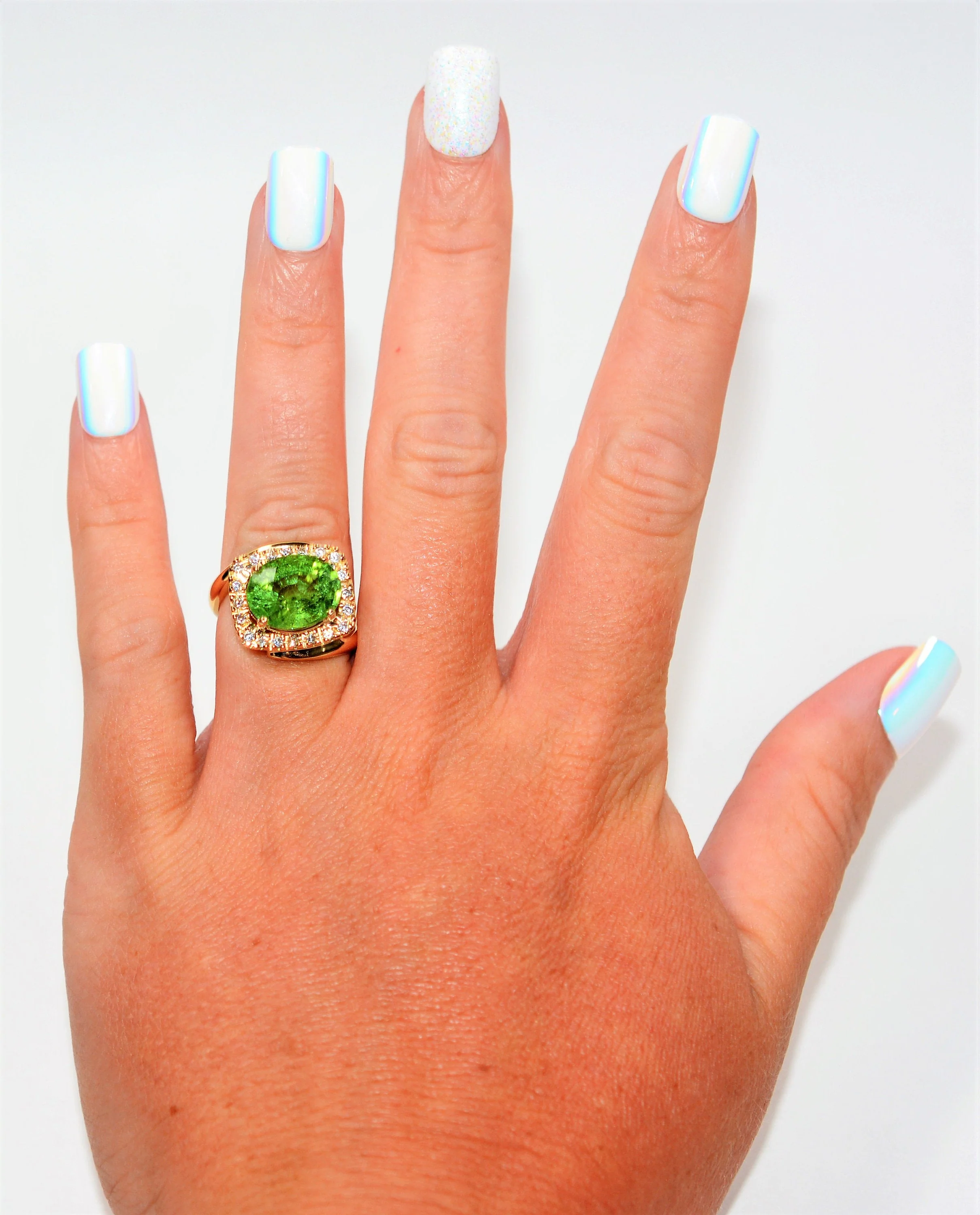 Natural Paraiba Tourmaline & Diamond Ring 18K Solid Gold 4.94tcw Gemstone Jewelry Statement Ring Cocktail Ring Fine Jewellery Birthstone - Image 2