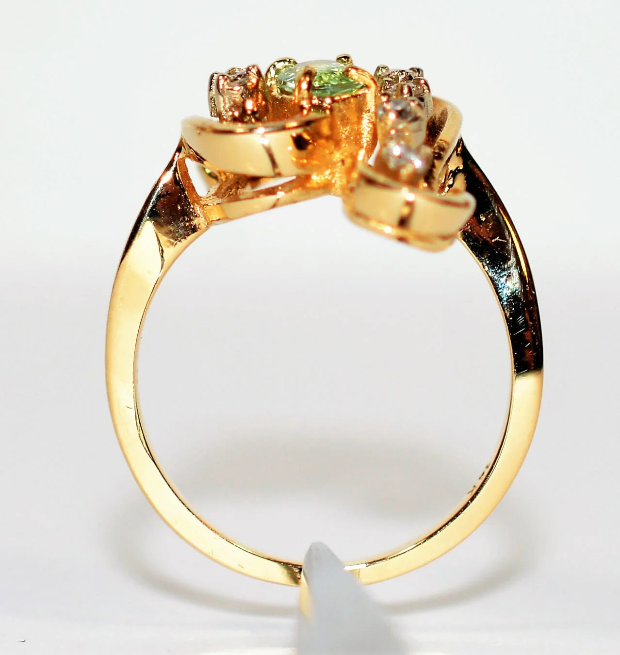 Natural Paraiba Tourmaline & Diamond Ring 14K Solid Gold .47tcw Statement Gemstone Women's Ring - Image 3