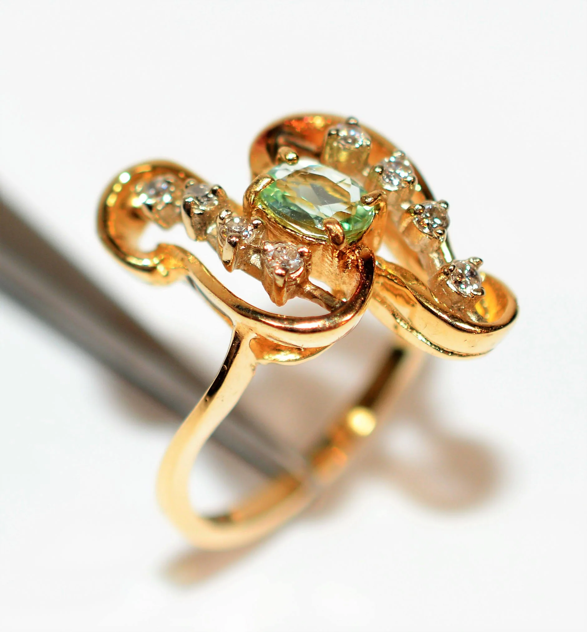 Natural Paraiba Tourmaline & Diamond Ring 14K Solid Gold .47tcw Statement Gemstone Women's Ring - Image 4