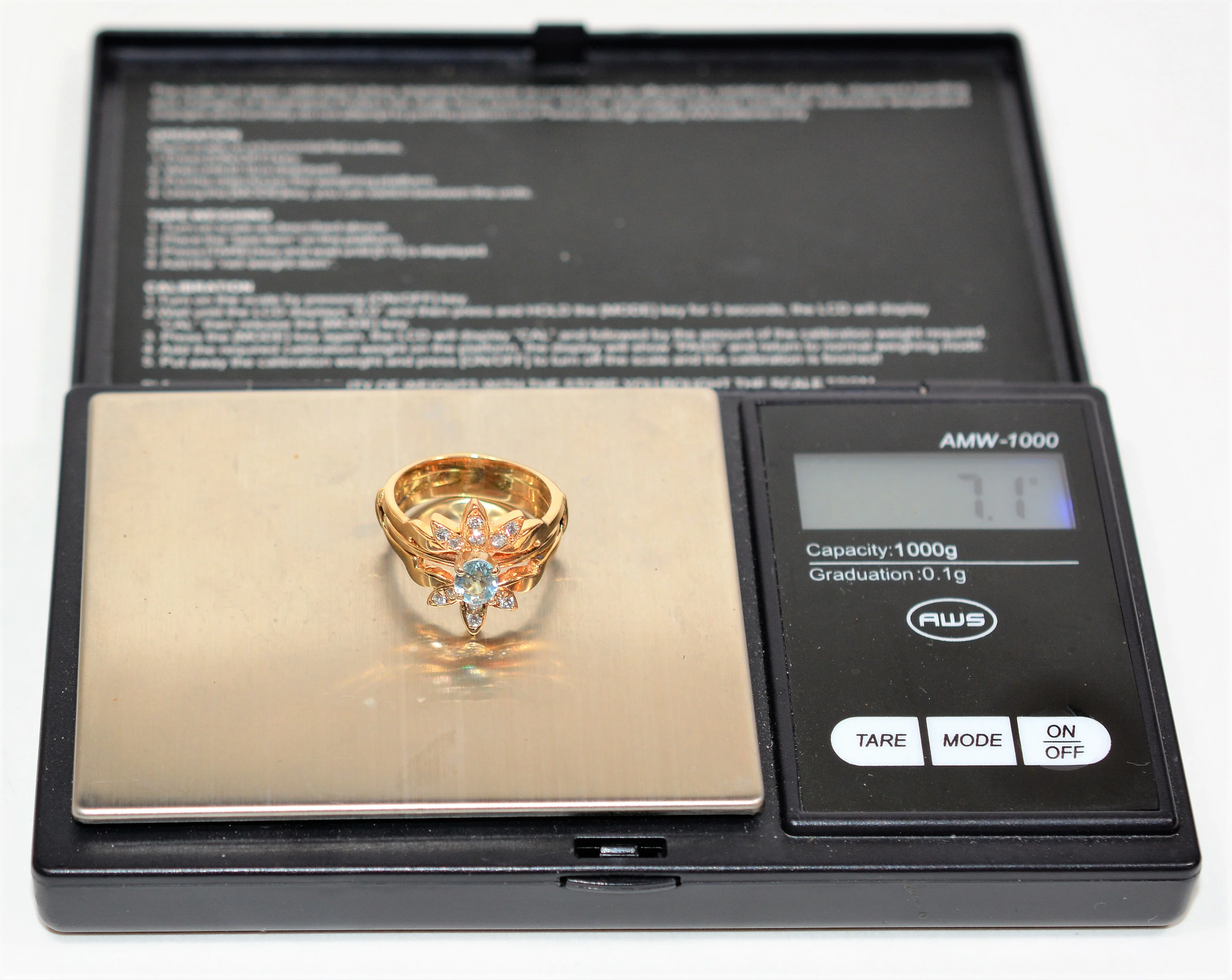 Natural Paraiba Tourmaline & Diamond Ring 14K Solid Gold .85tcw Women's Fine Ring Cluster Ring Cocktail Ring Estate Jewelry Fine Jewellery - Image 10