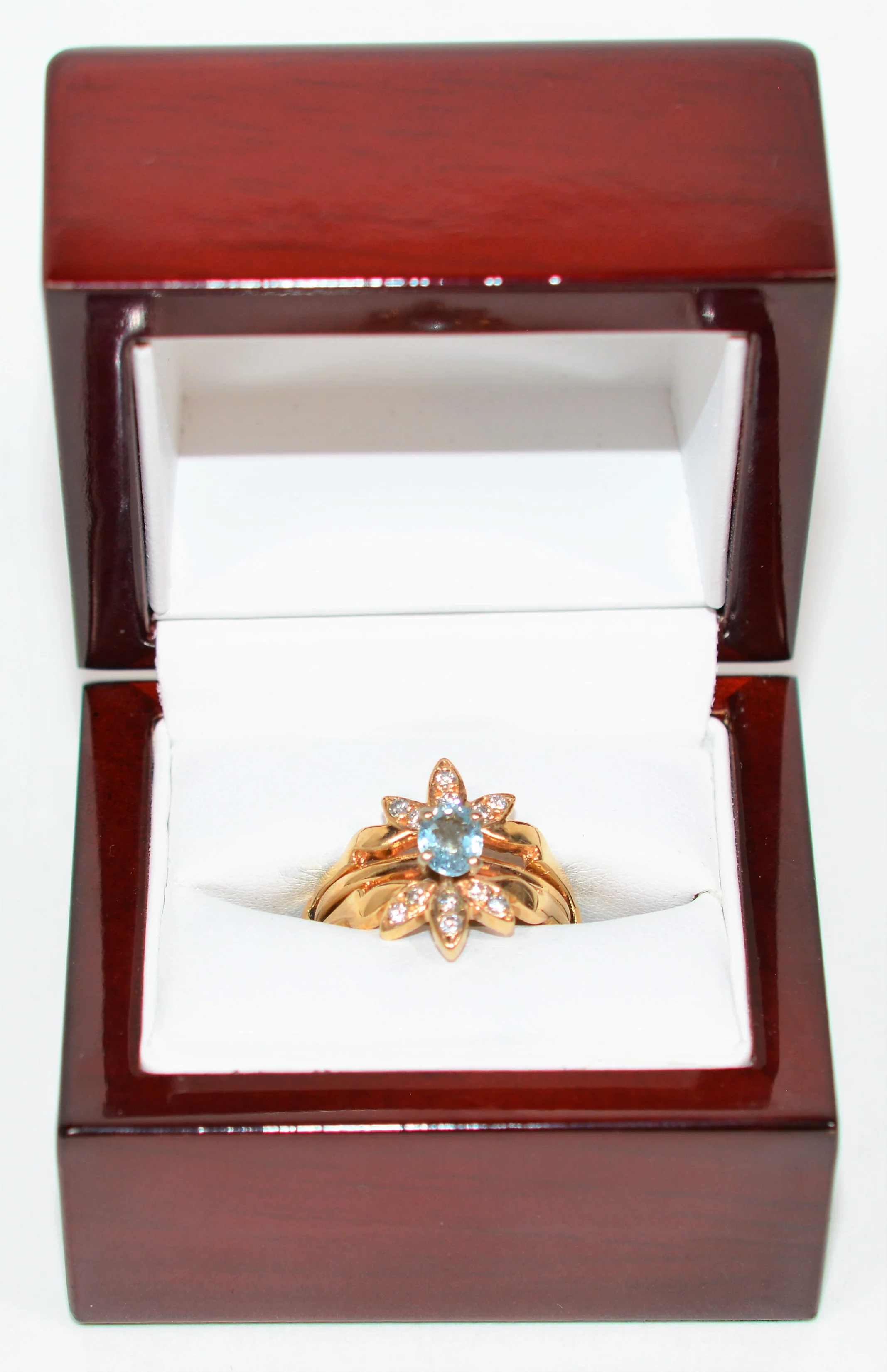Natural Paraiba Tourmaline & Diamond Ring 14K Solid Gold .85tcw Women's Fine Ring Cluster Ring Cocktail Ring Estate Jewelry Fine Jewellery - Image 11