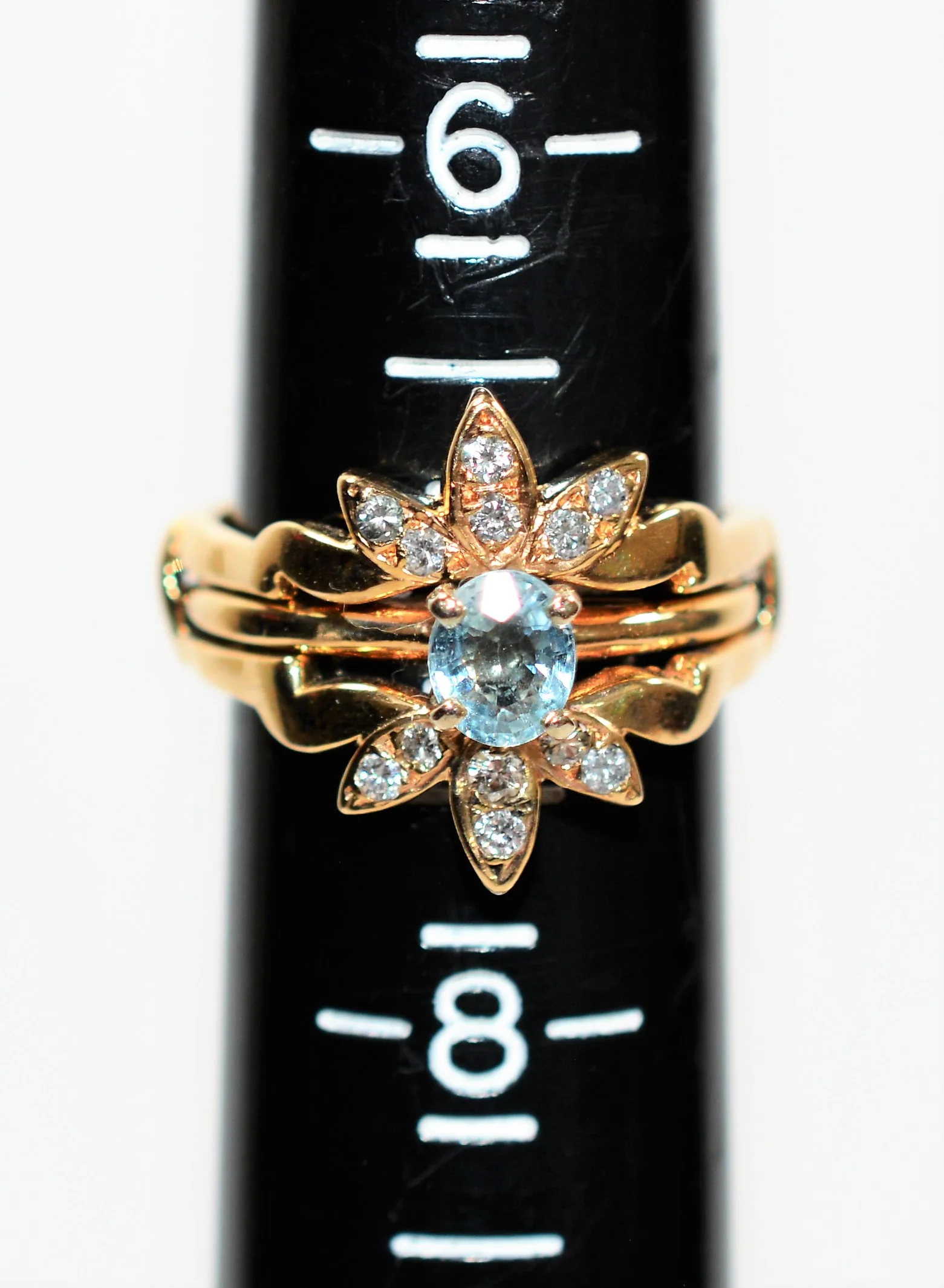 Natural Paraiba Tourmaline & Diamond Ring 14K Solid Gold .85tcw Women's Fine Ring Cluster Ring Cocktail Ring Estate Jewelry Fine Jewellery - Image 9