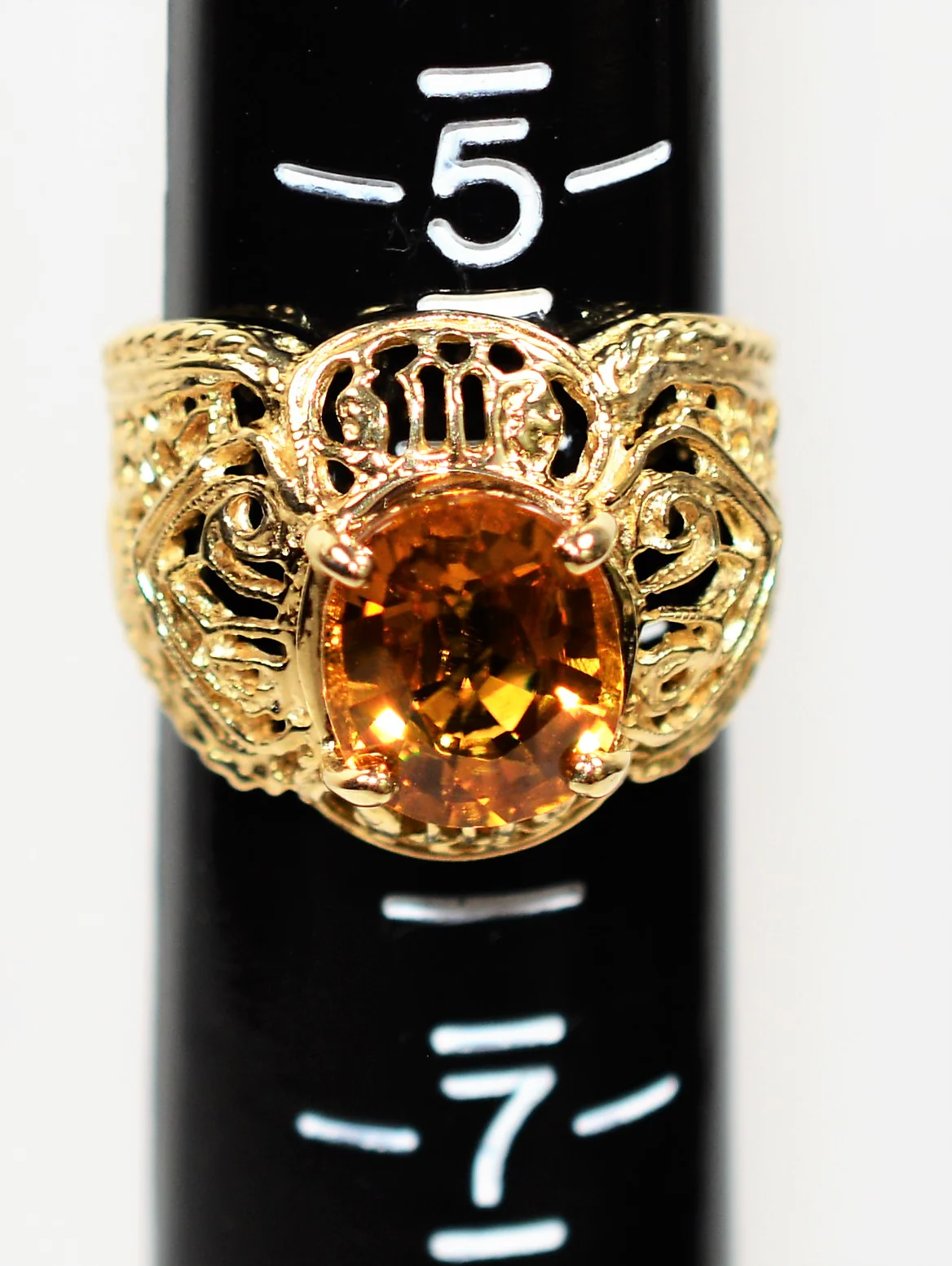 GIA Certified Natural Zircon Ring 14K Solid Gold 4.38ct Solitaire Ring Cocktail Ring Statement Ring Women's Ring Birthstone Ring Estate Ring - Image 10